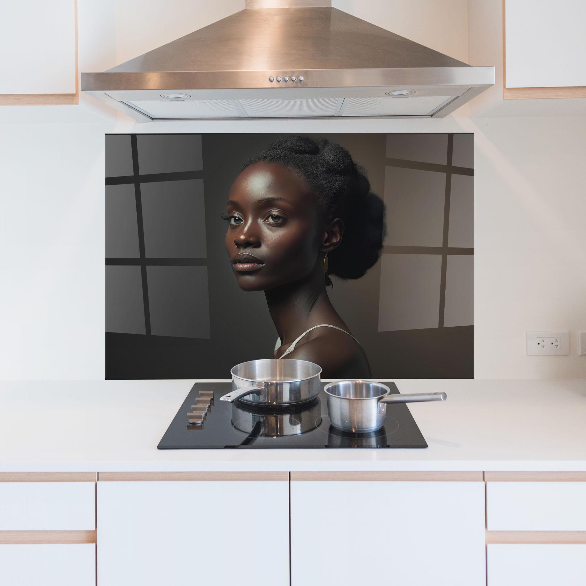 Konyhai üveg hátfal African Natural Makeup mockup 5