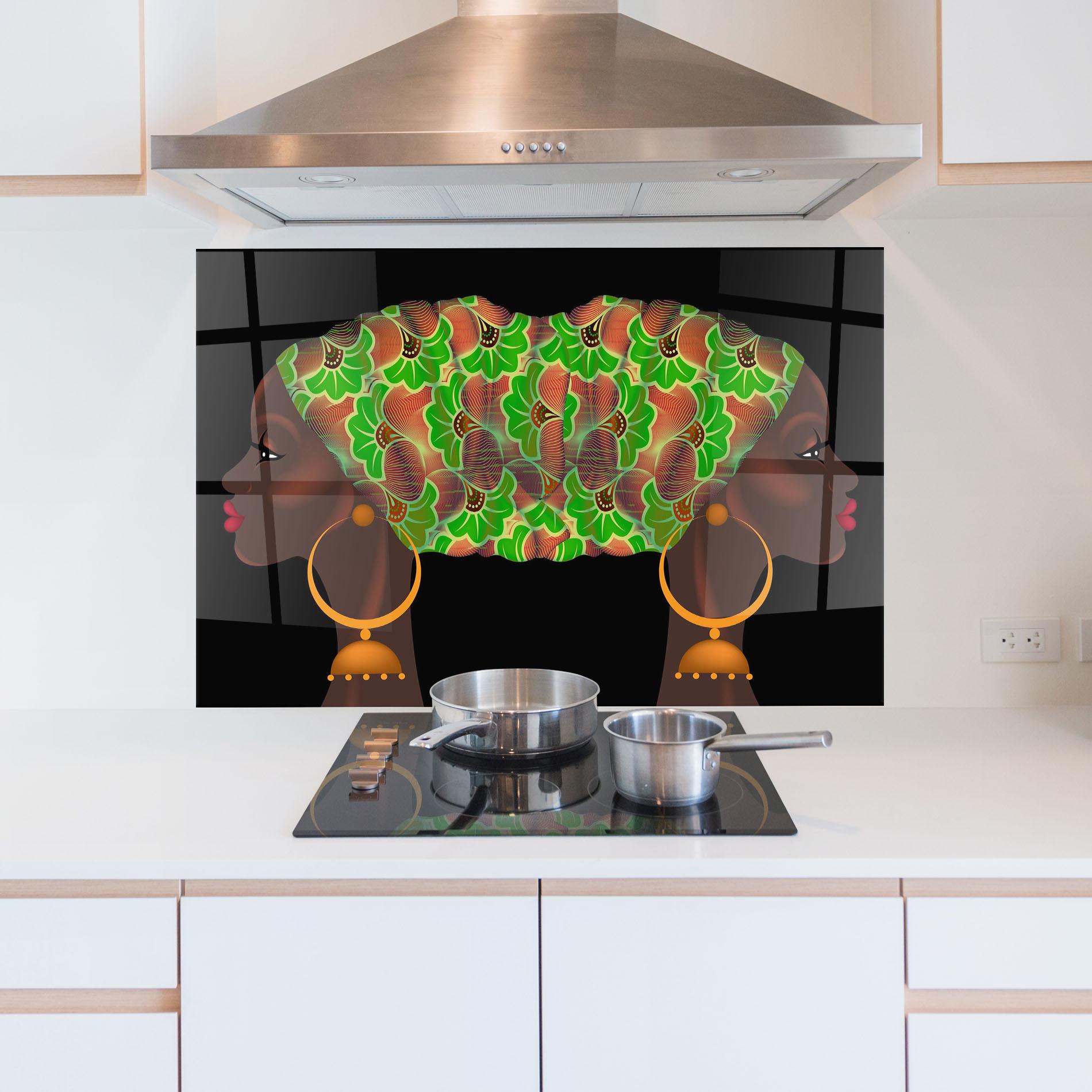 Konyhai üveg hátfal Ankara Headwrap mockup 5