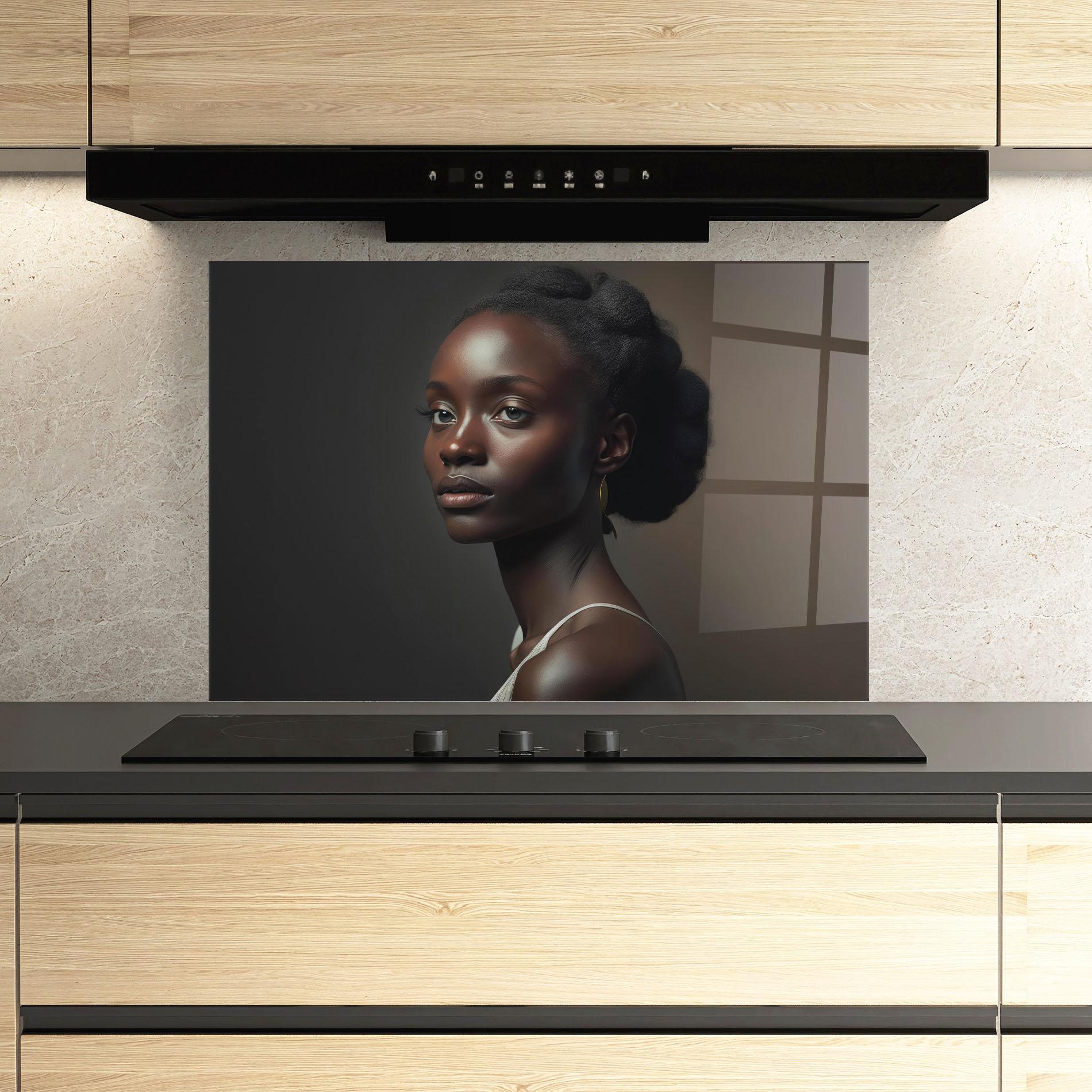 Konyhai üveg hátfal African Natural Makeup mockup 3