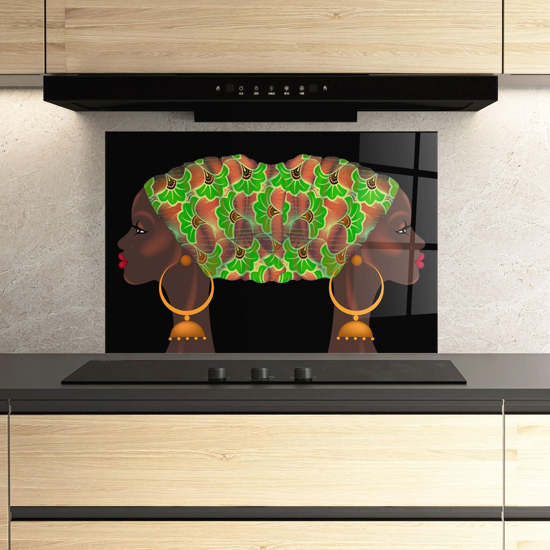 Konyhai üveg hátfal Ankara Headwrap mockup 3