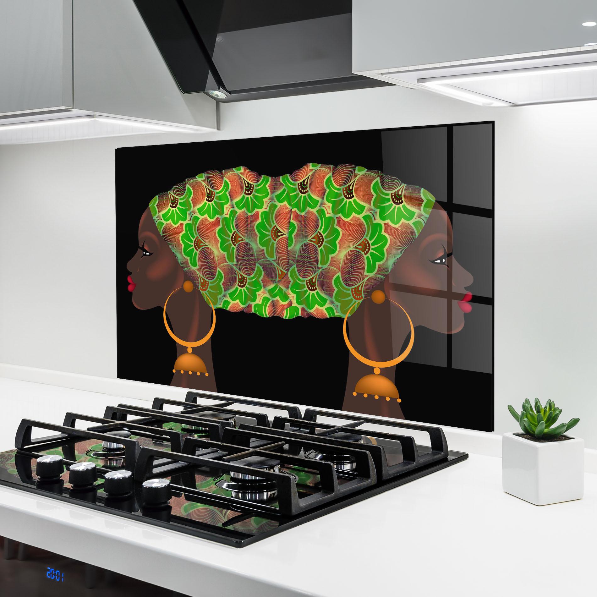 Konyhai üveg hátfal Ankara Headwrap mockup 6