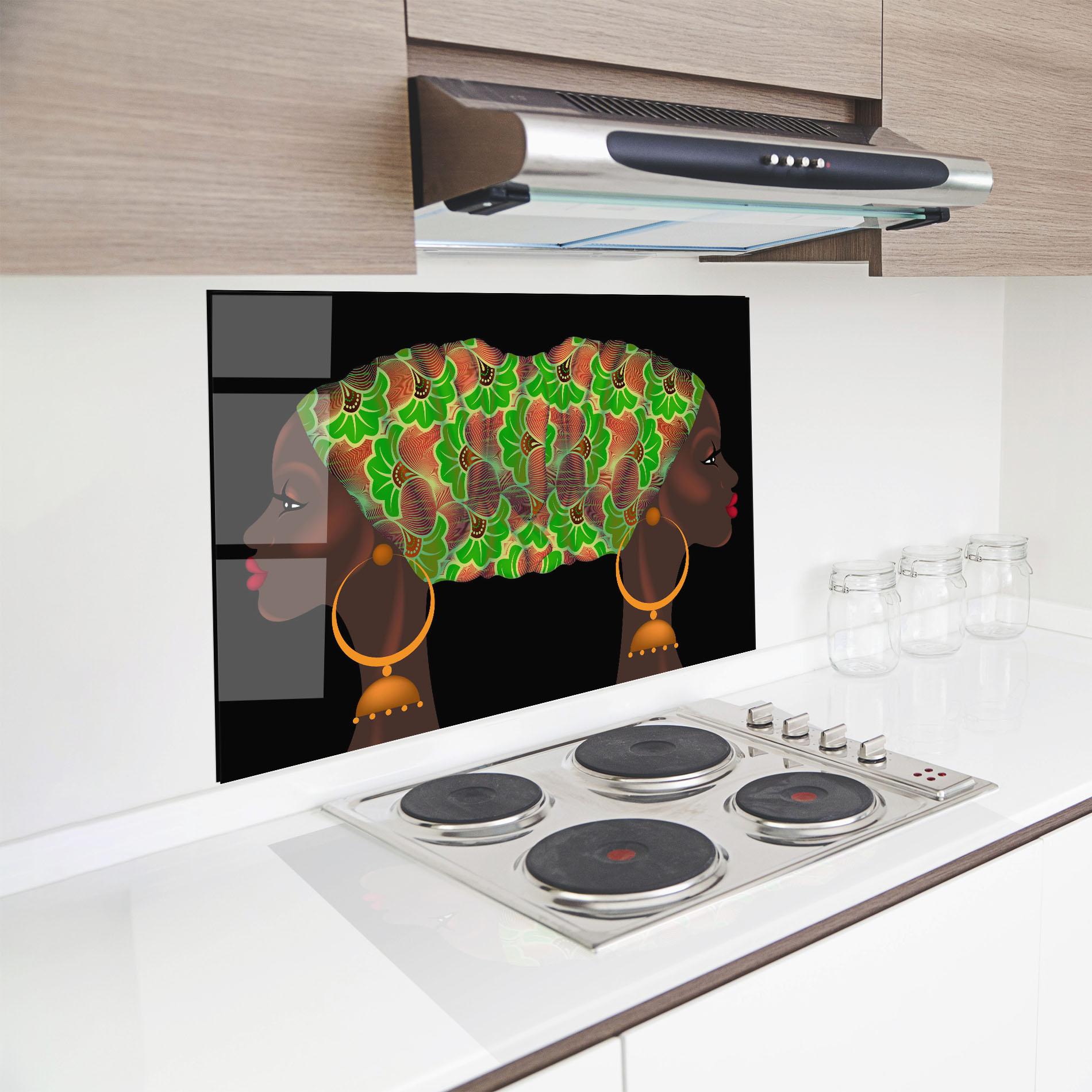 Konyhai üveg hátfal Ankara Headwrap mockup 8