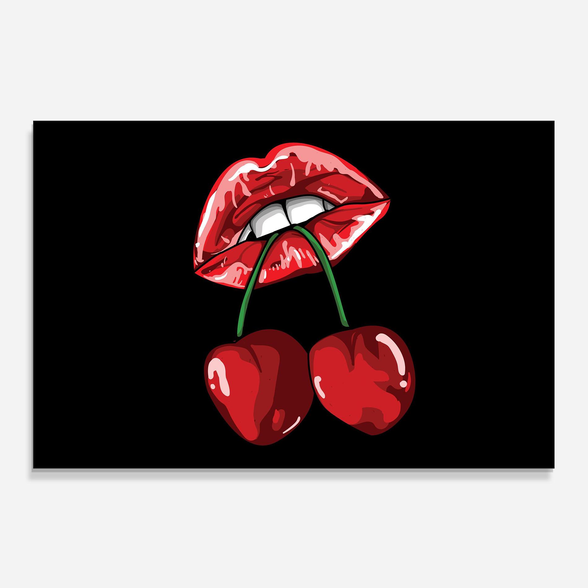 Konyhai üveg hátfal Cherry Lips mockup 0