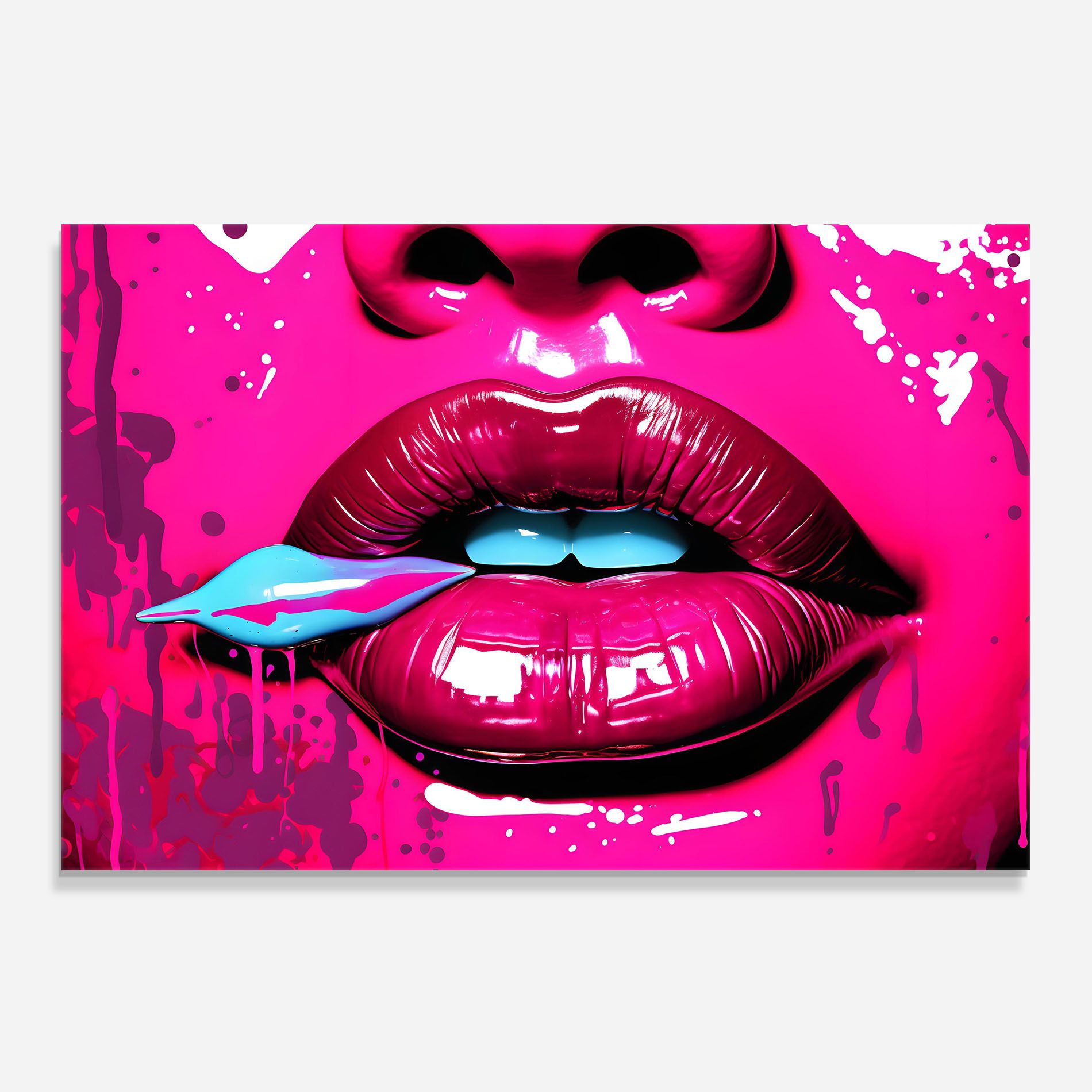 Dark Pink Lips Art mockup 0
