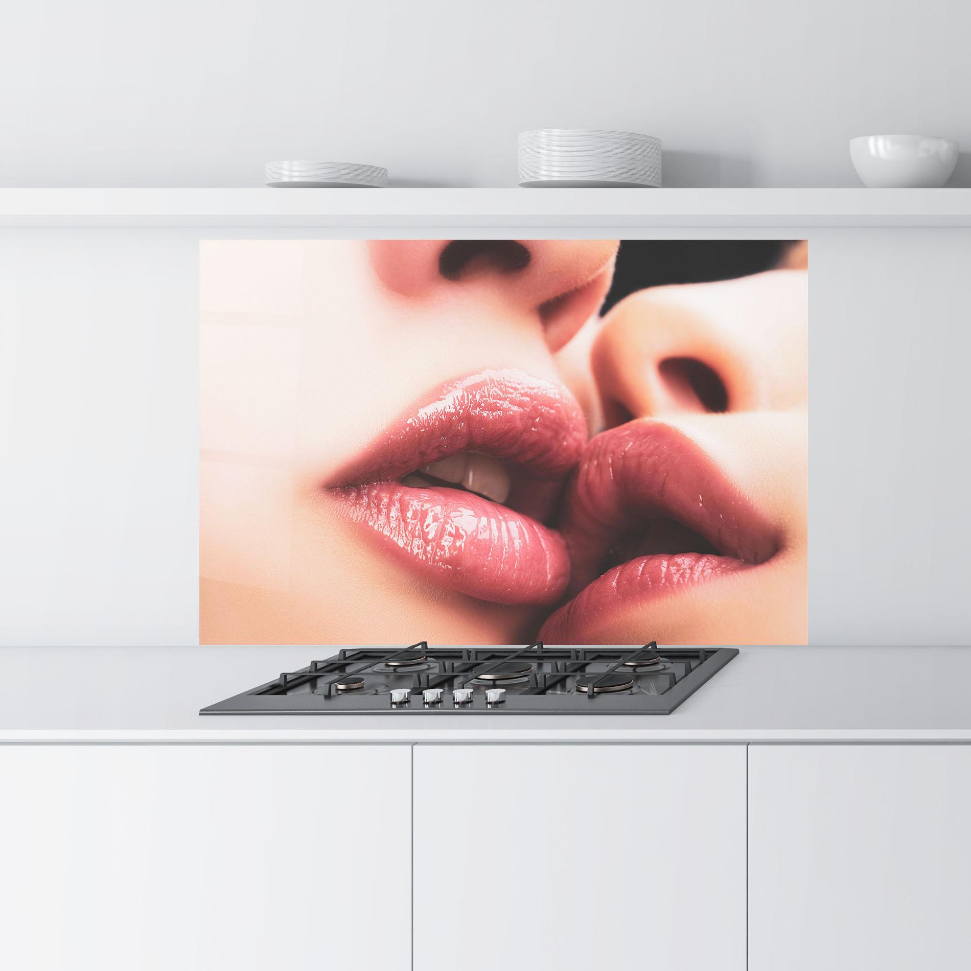 Konyhai üveg hátfal Beautiful Lips mockup 9