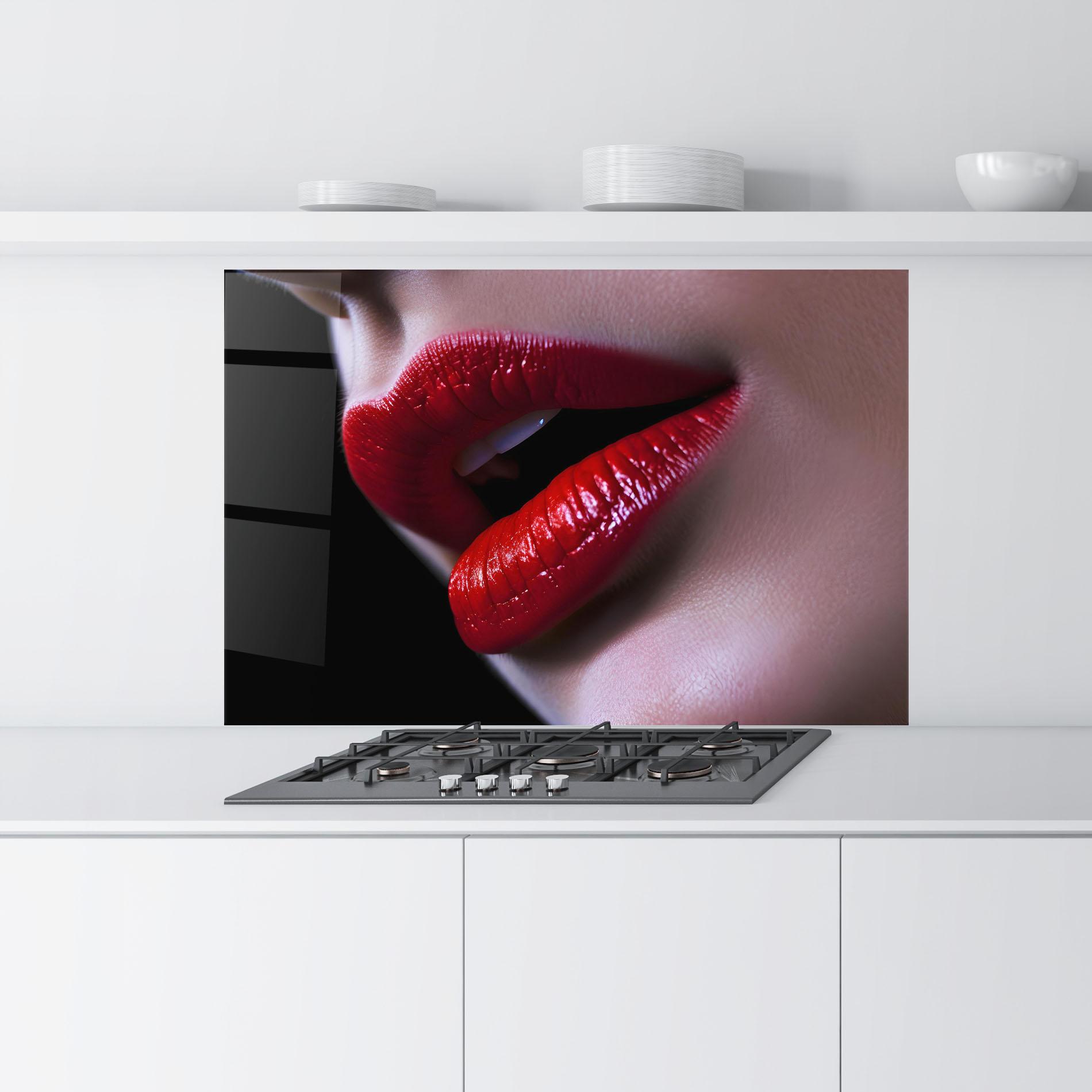 Konyhai üveg hátfal Close Up Woman mockup 9