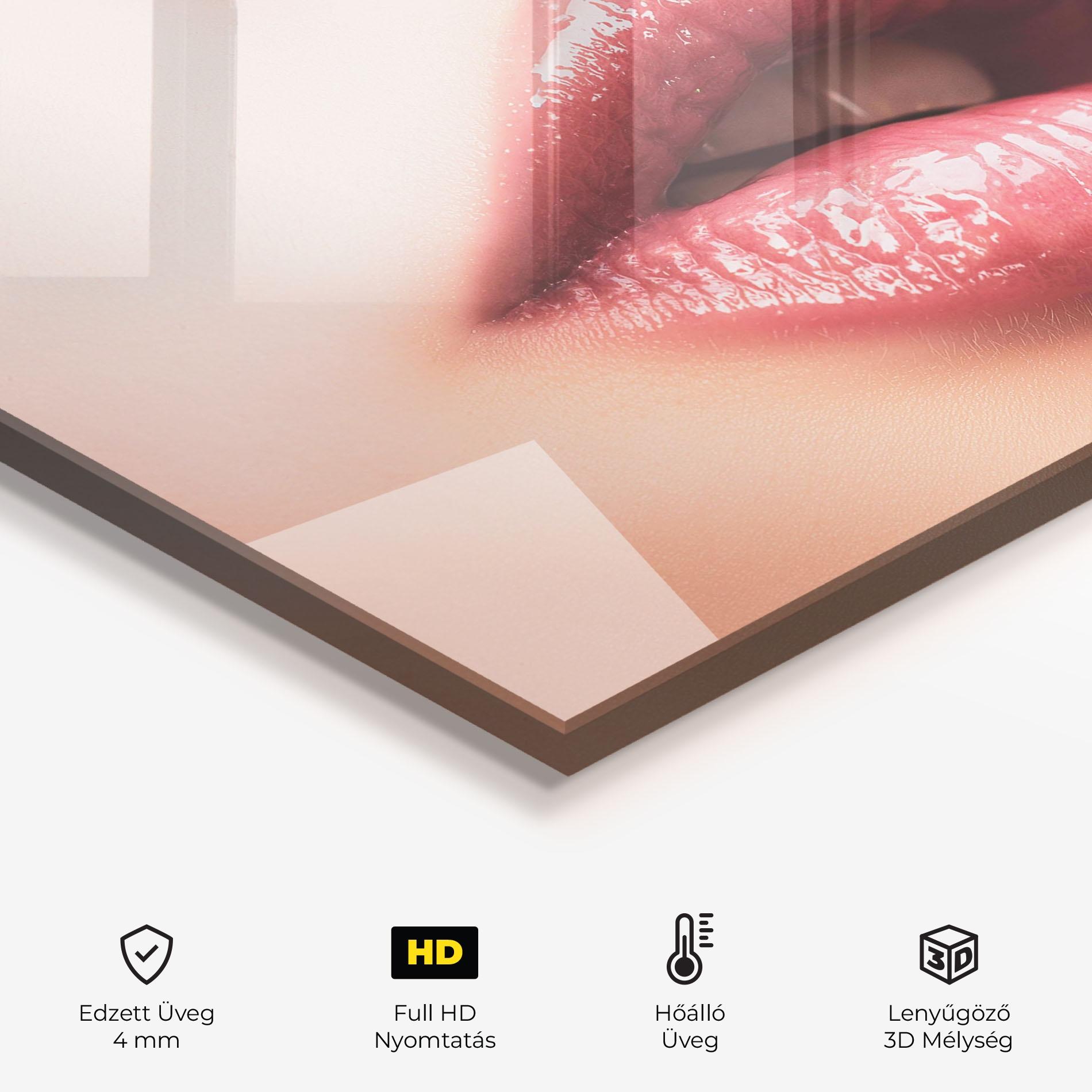 Konyhai üveg hátfal Beautiful Lips mockup 2