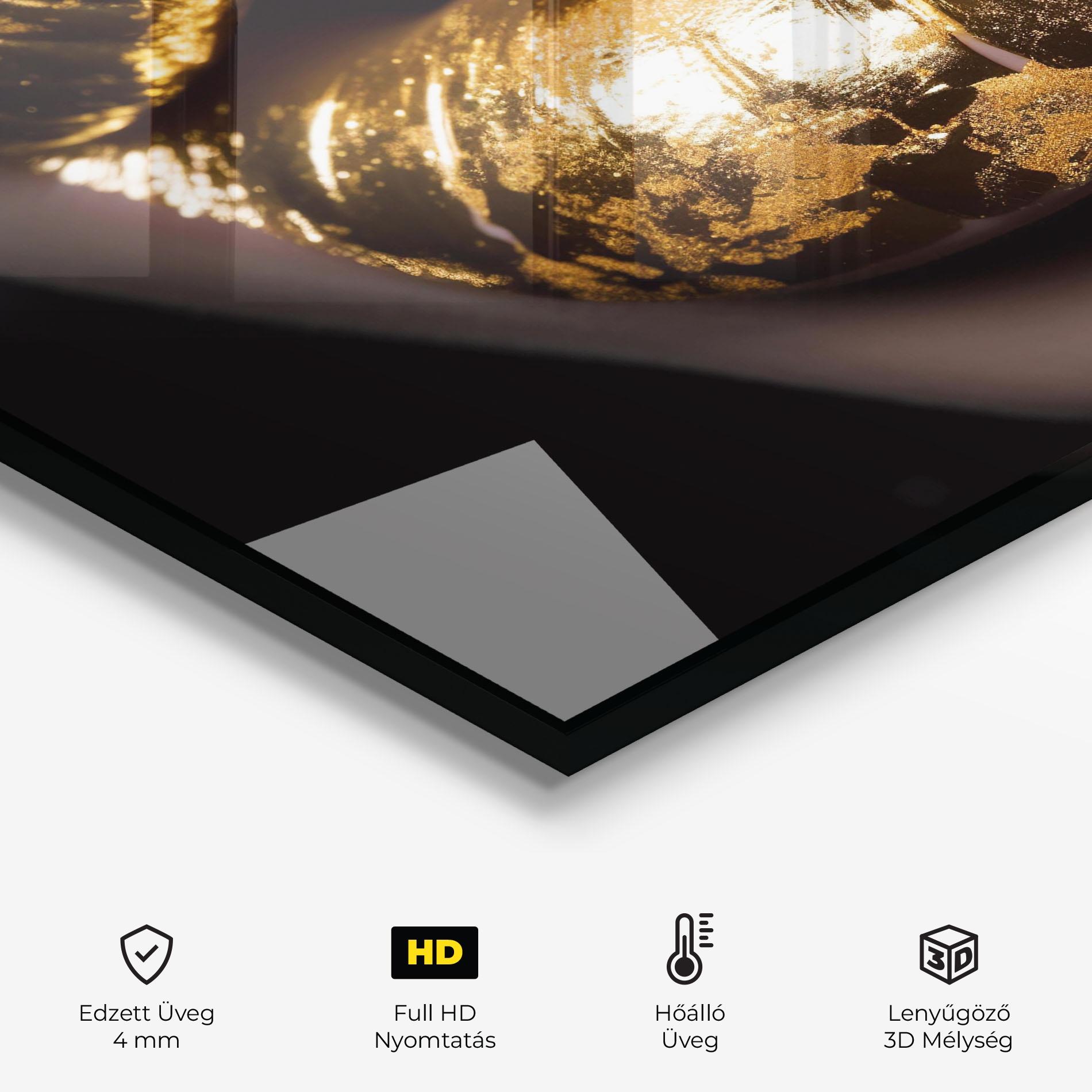 Konyhai üveg hátfal Big Gold Lips mockup 2