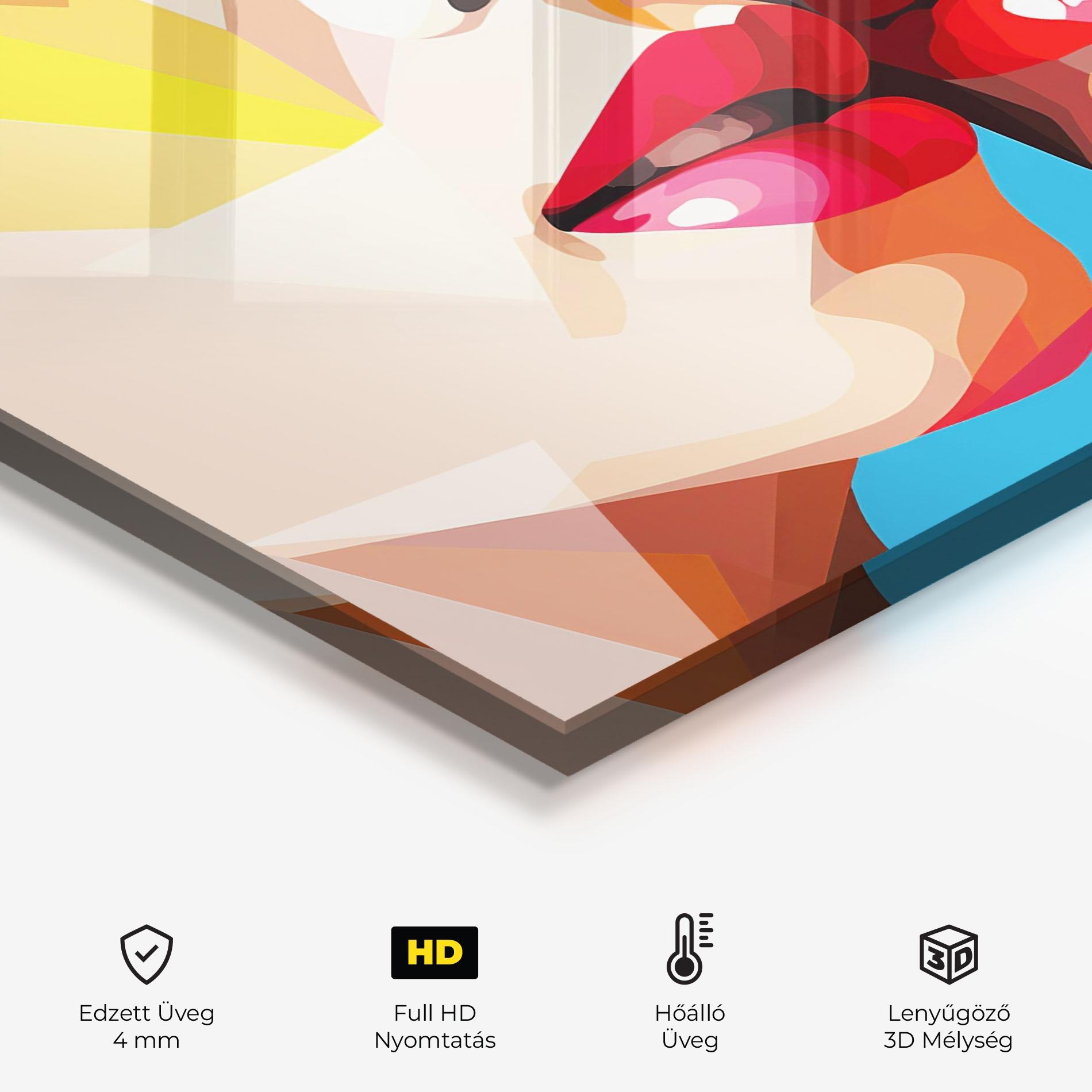 Konyhai üveg hátfal Lips Kissing mockup 2