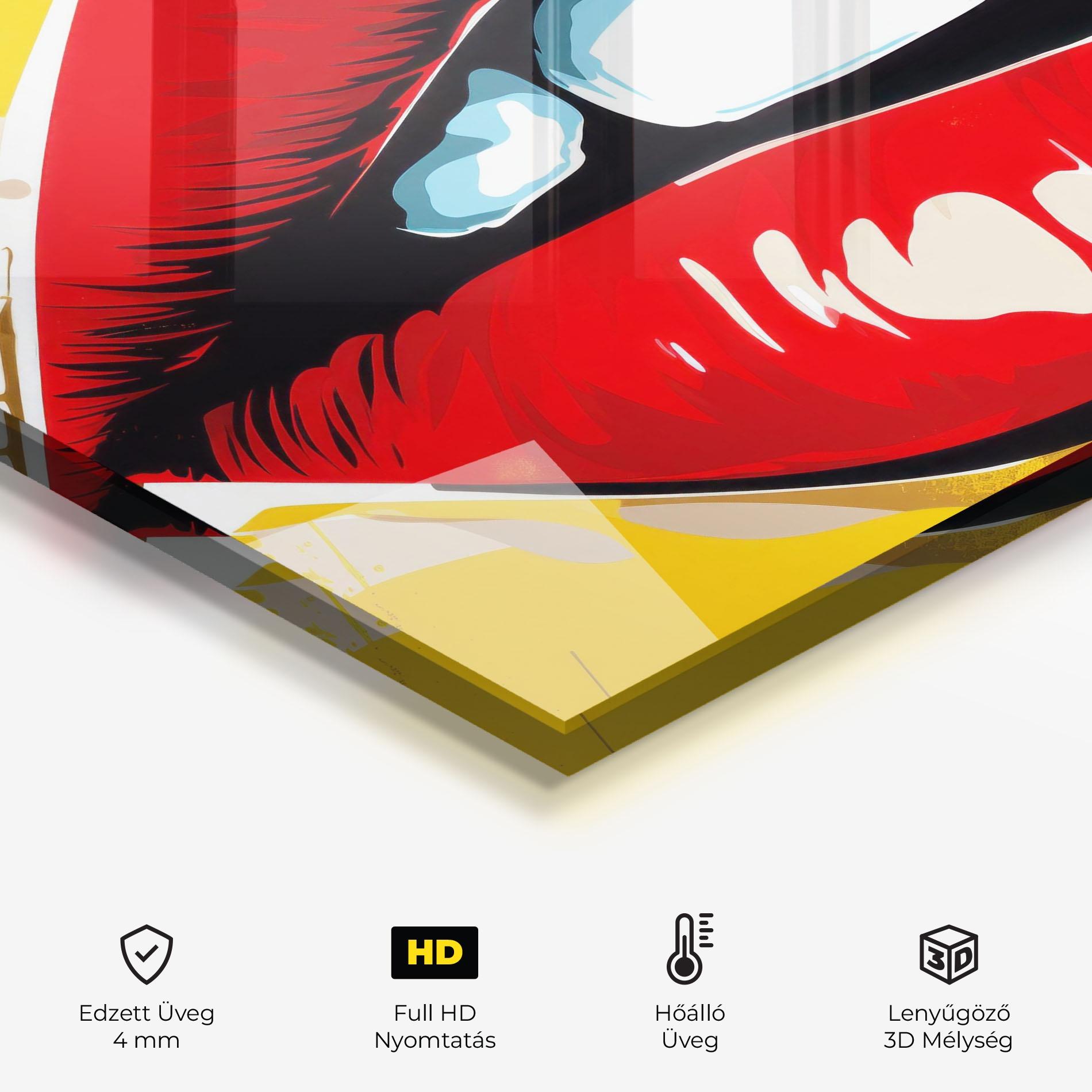 Konyhai üveg hátfal Pop Lips mockup 2