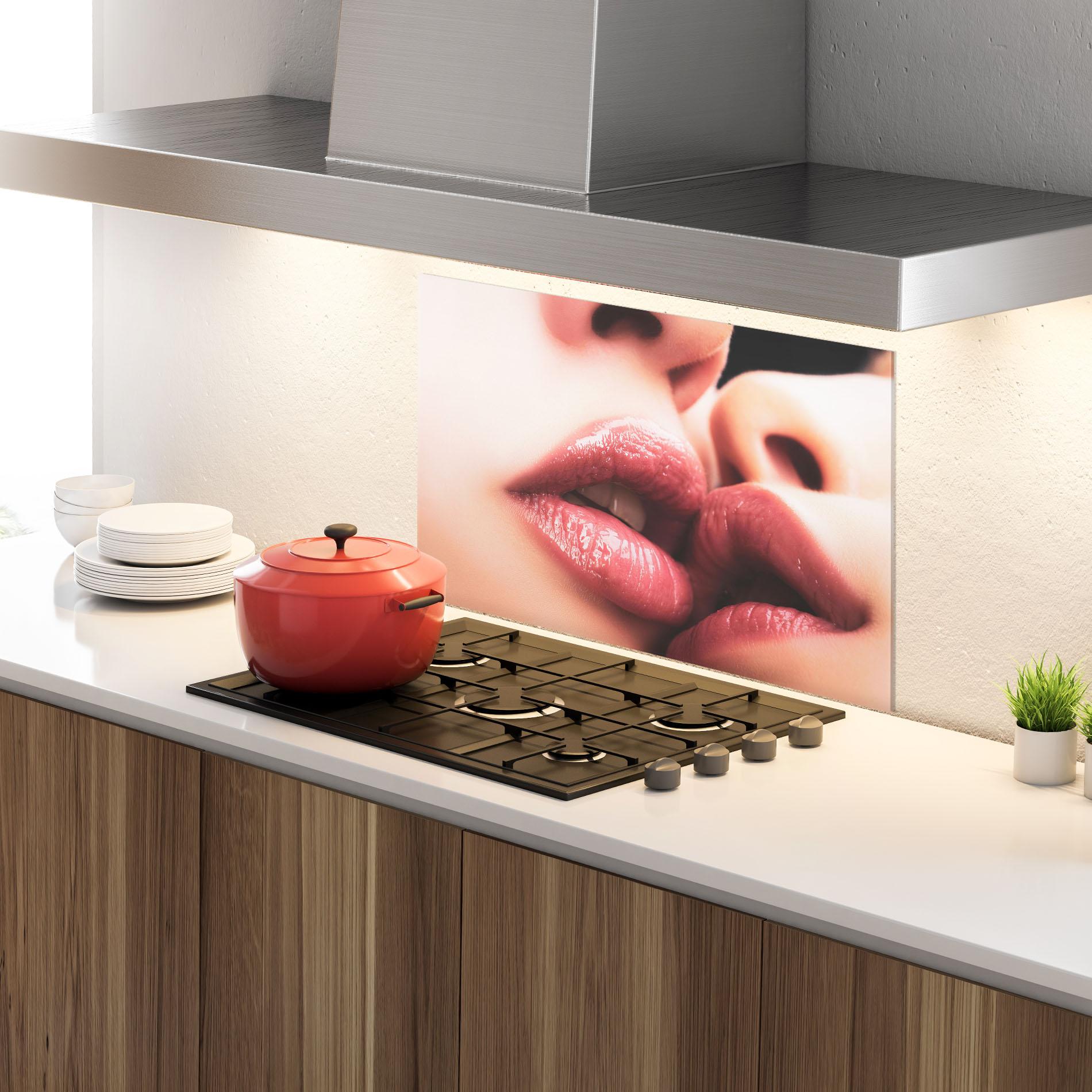 Konyhai üveg hátfal Beautiful Lips mockup 4