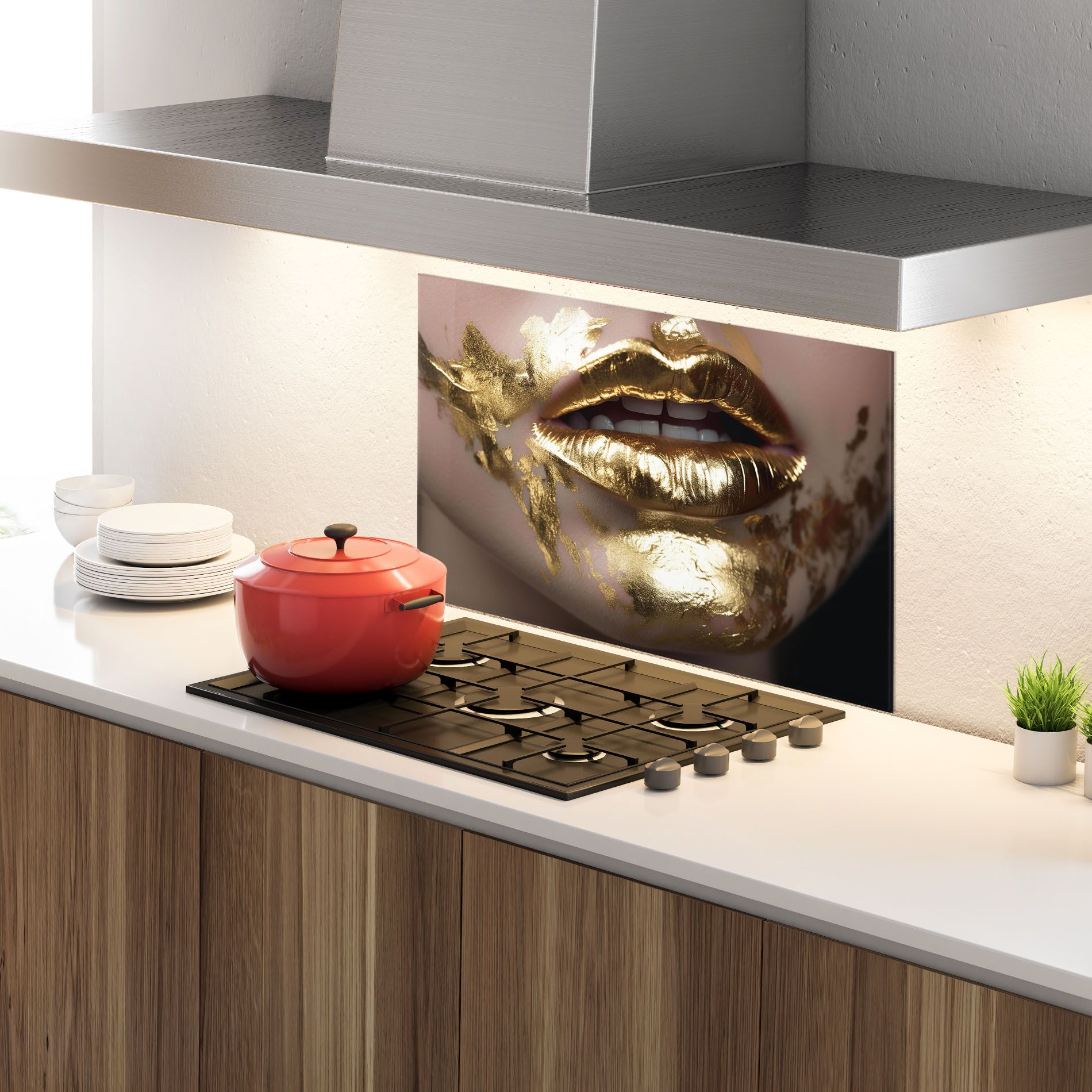 Gold Open Lips mockup 4