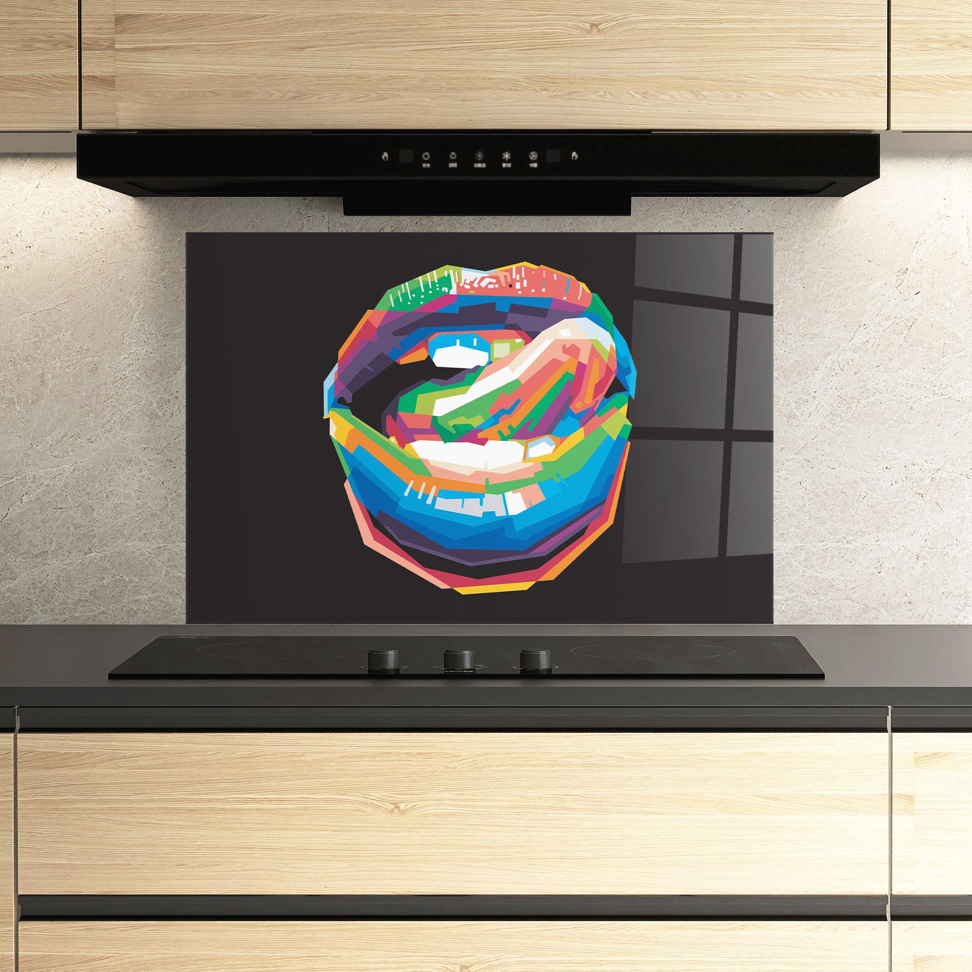 Konyhai üveg hátfal Lips Toungue mockup 3