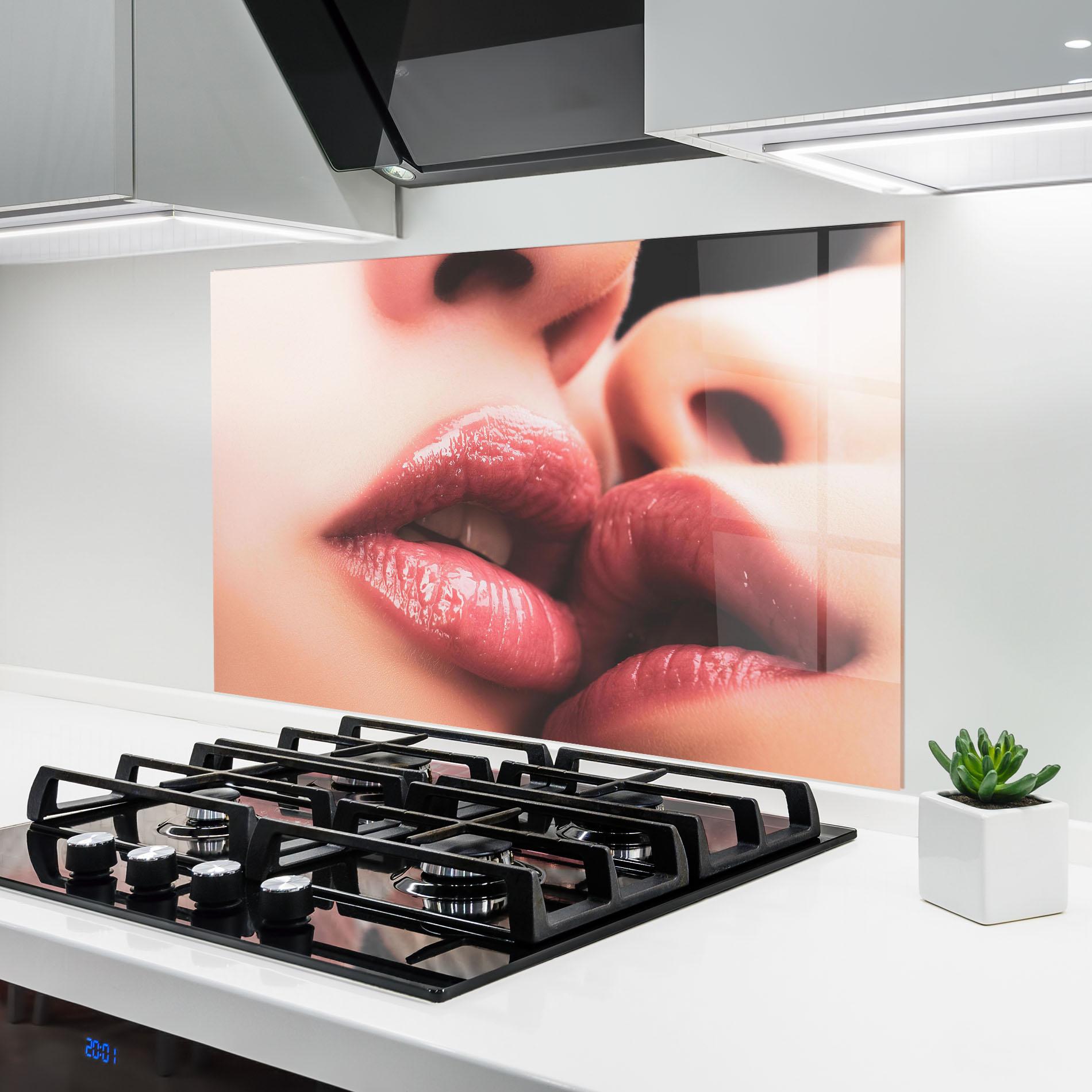 Konyhai üveg hátfal Beautiful Lips mockup 6
