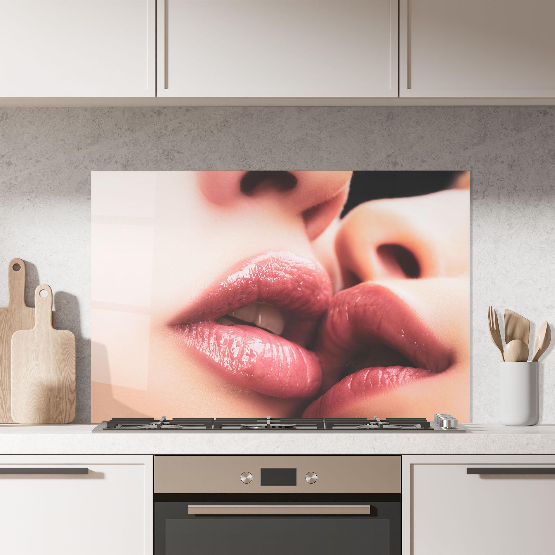 Konyhai üveg hátfal Beautiful Lips mockup 7