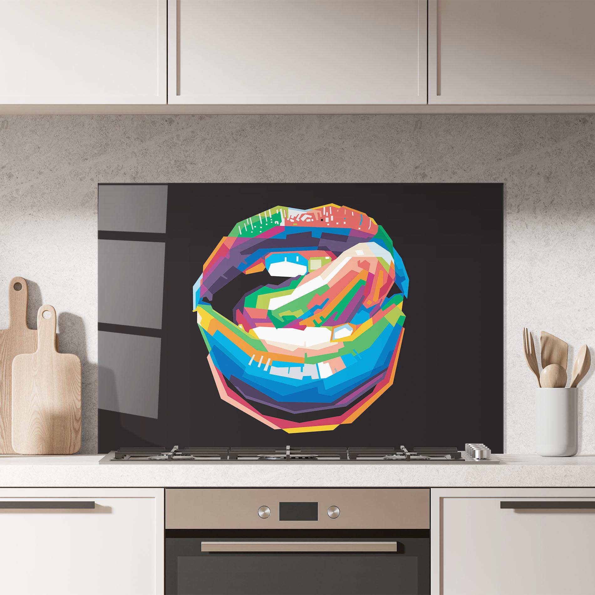 Konyhai üveg hátfal Lips Toungue mockup 7