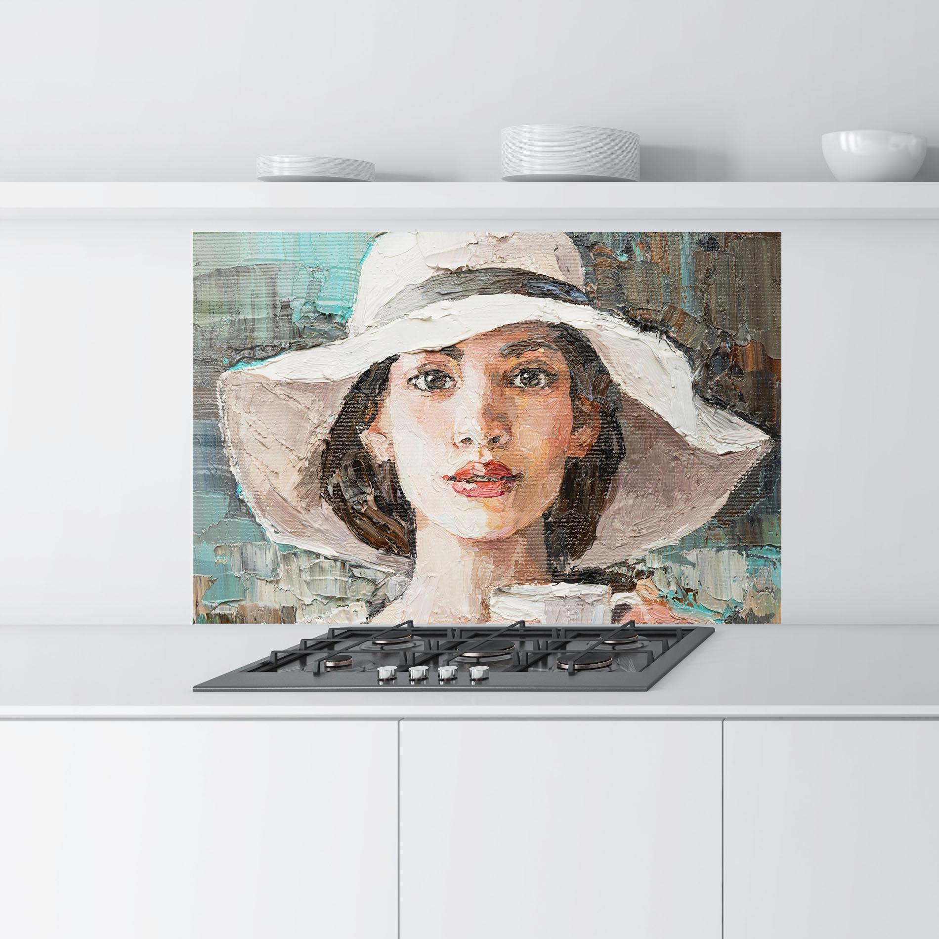 Konyhai üveg hátfal White Lady mockup 9