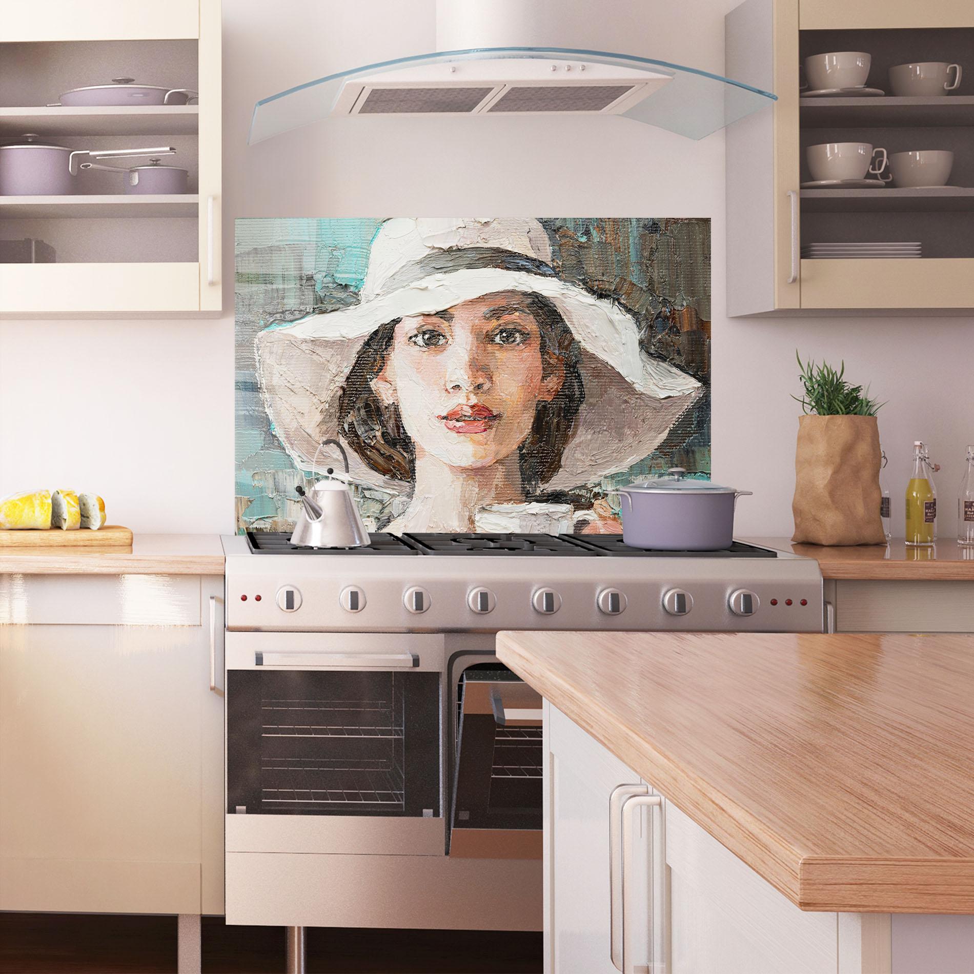 Konyhai üveg hátfal White Lady mockup 1
