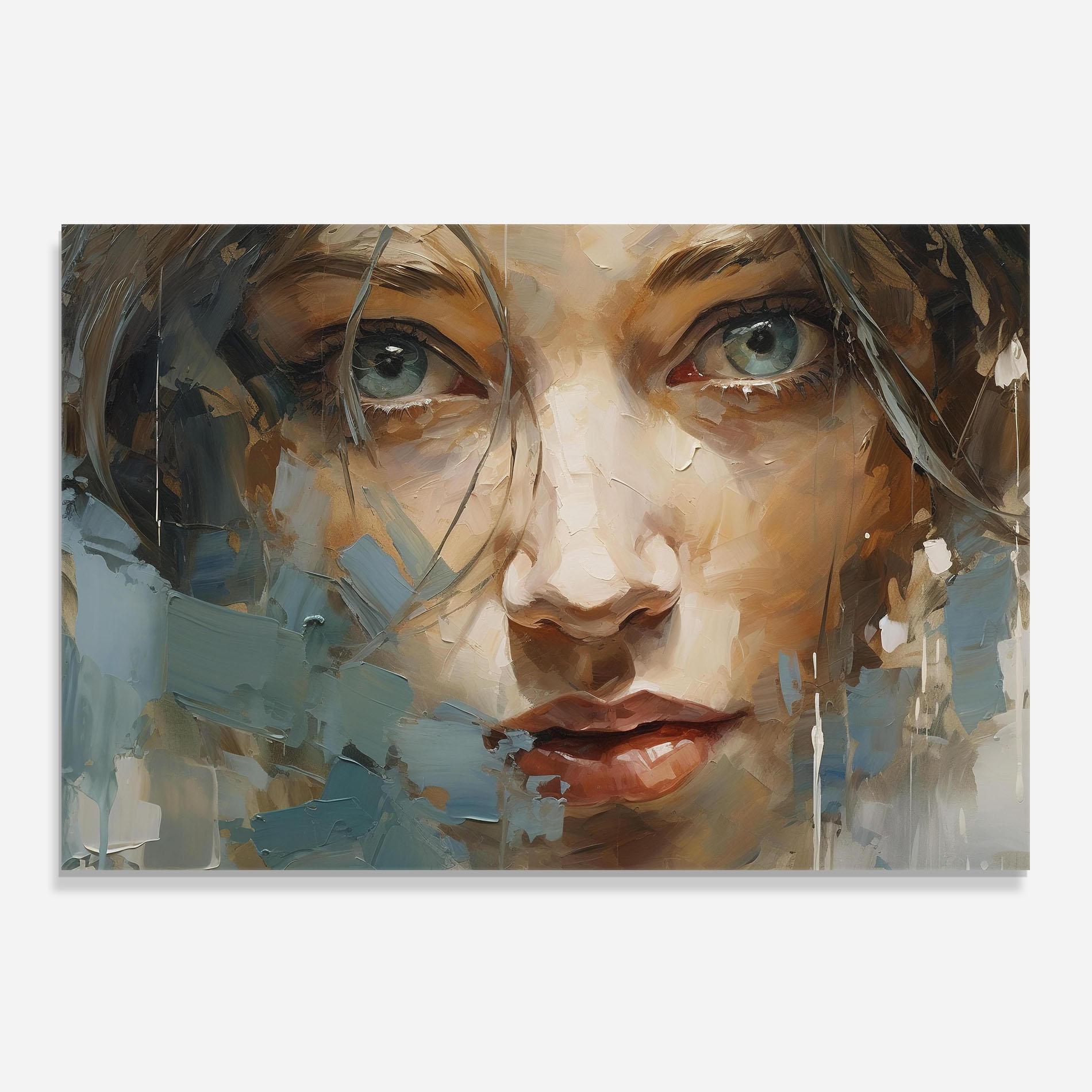 Konyhai üveg hátfal Expressive Portrait mockup 0