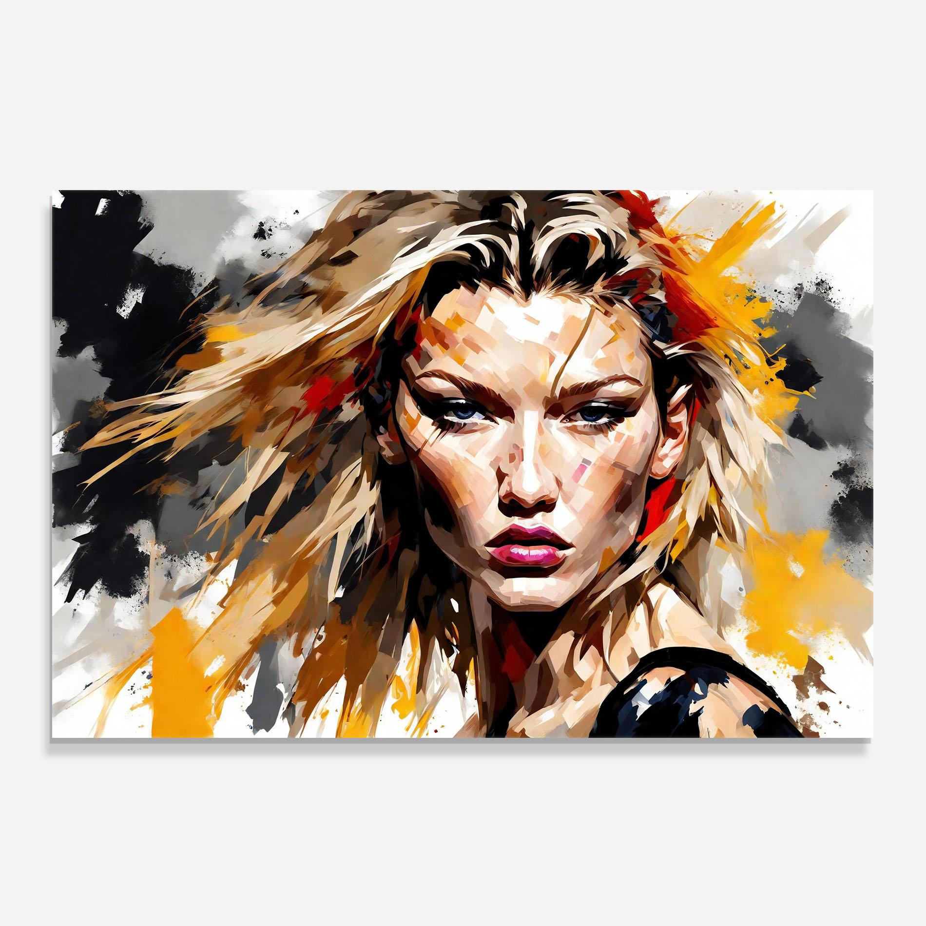 Konyhai üveg hátfal Multicolored Splash Woman mockup 0