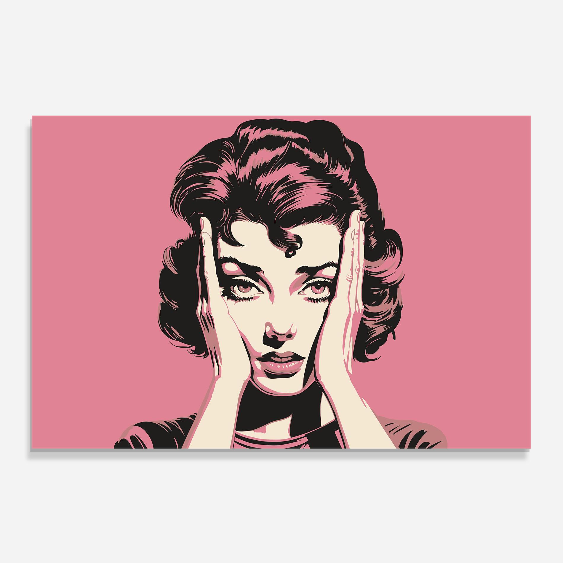 Konyhai üveg hátfal Pink Light Portrait mockup 0