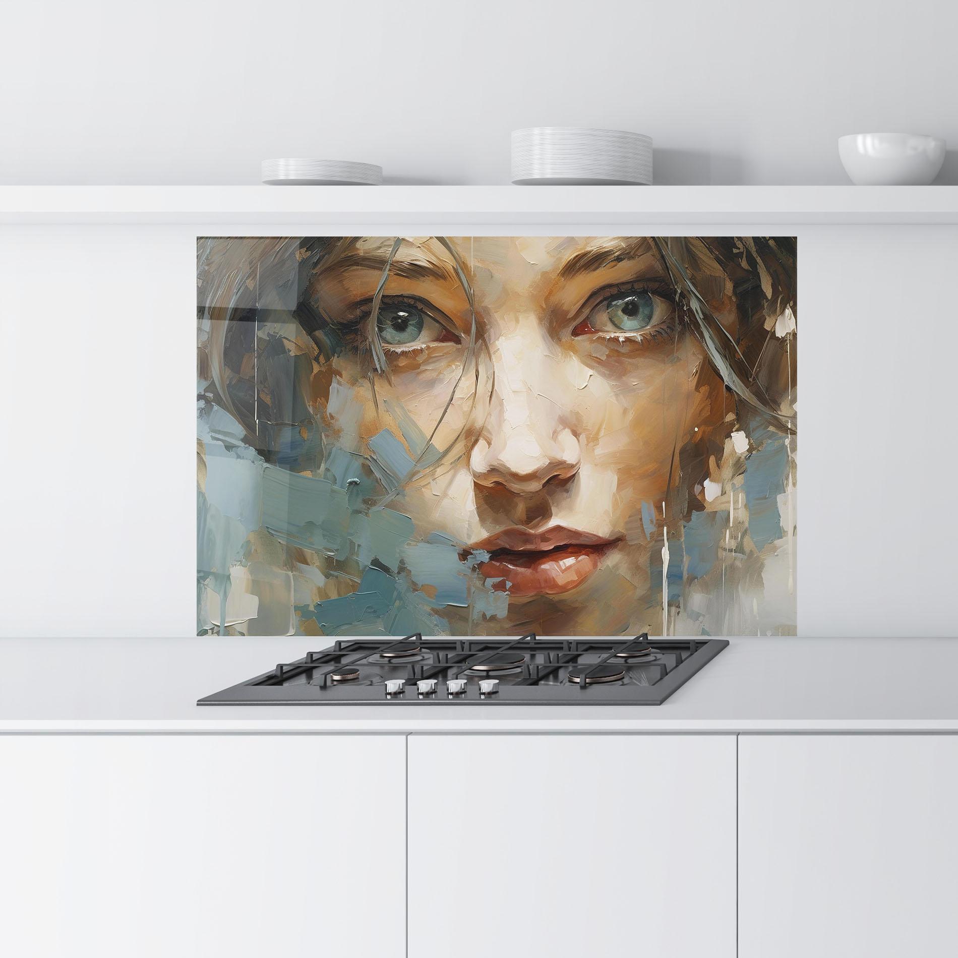 Konyhai üveg hátfal Expressive Portrait mockup 9