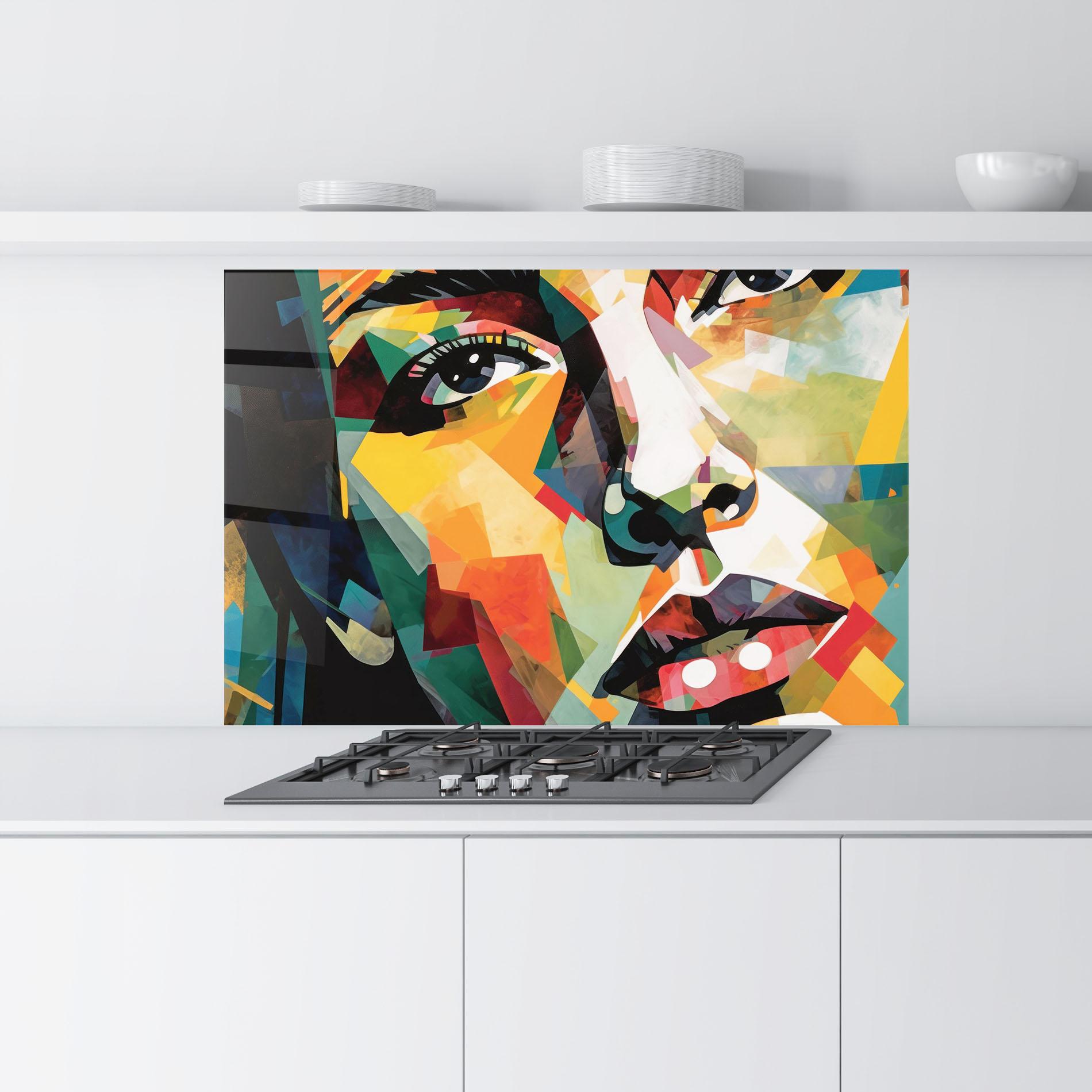 Konyhai üveg hátfal Neoexpressionism mockup 9