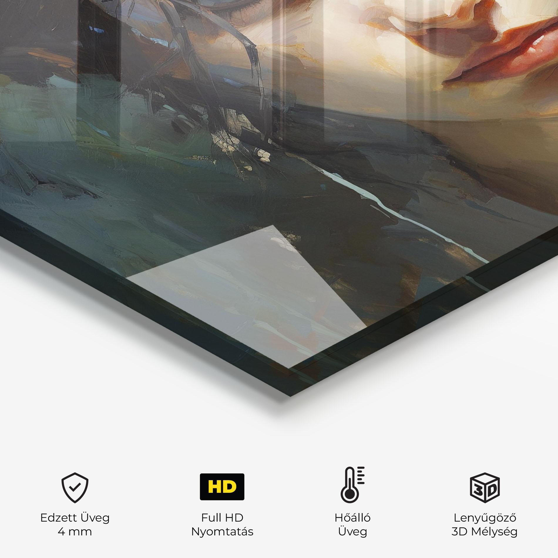 Konyhai üveg hátfal Intense Portrait mockup 2