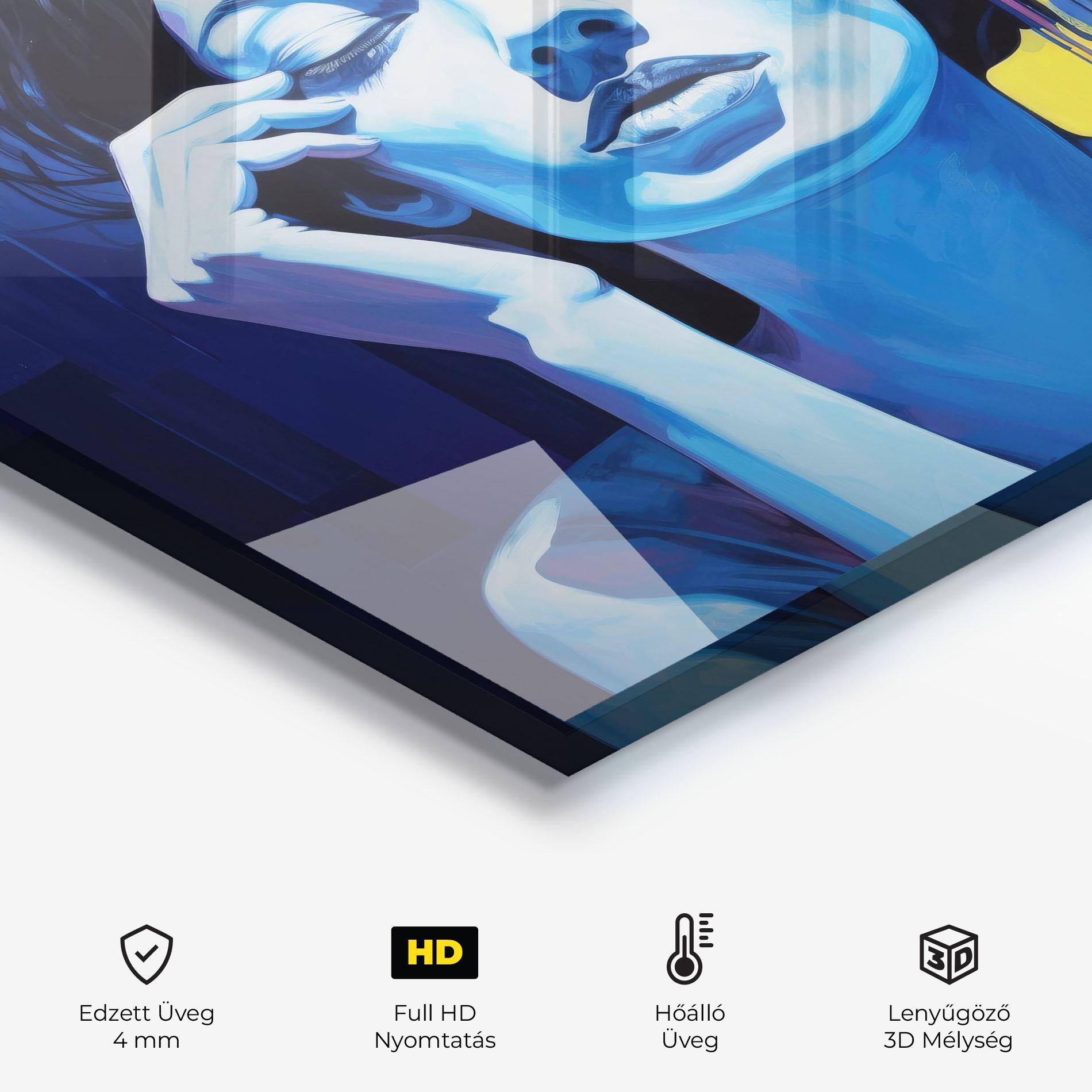 Konyhai üveg hátfal Photographic Blue Image mockup 2