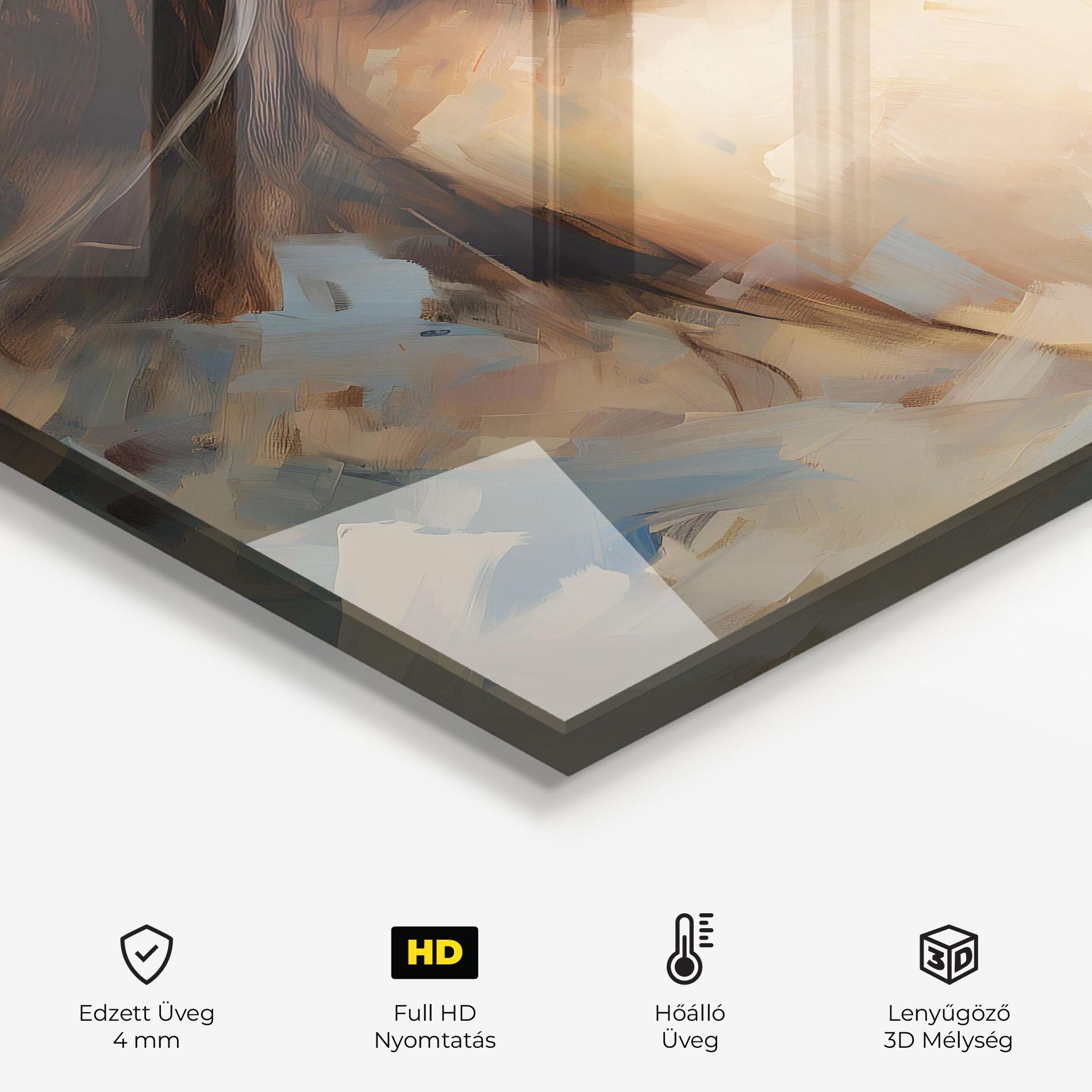 Konyhai üveg hátfal Pupil Blue Iris mockup 2