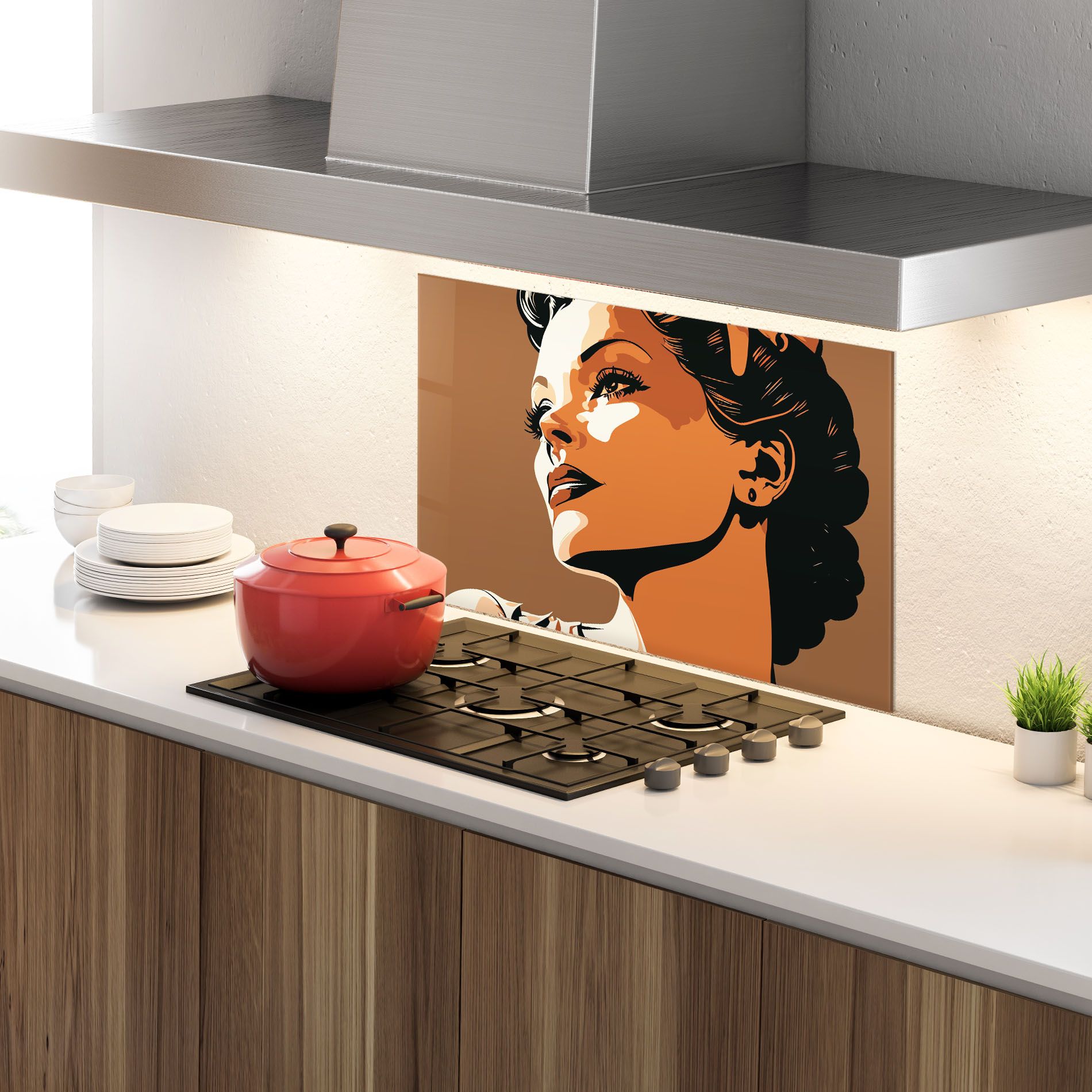 Brown Portrait Lady mockup 4