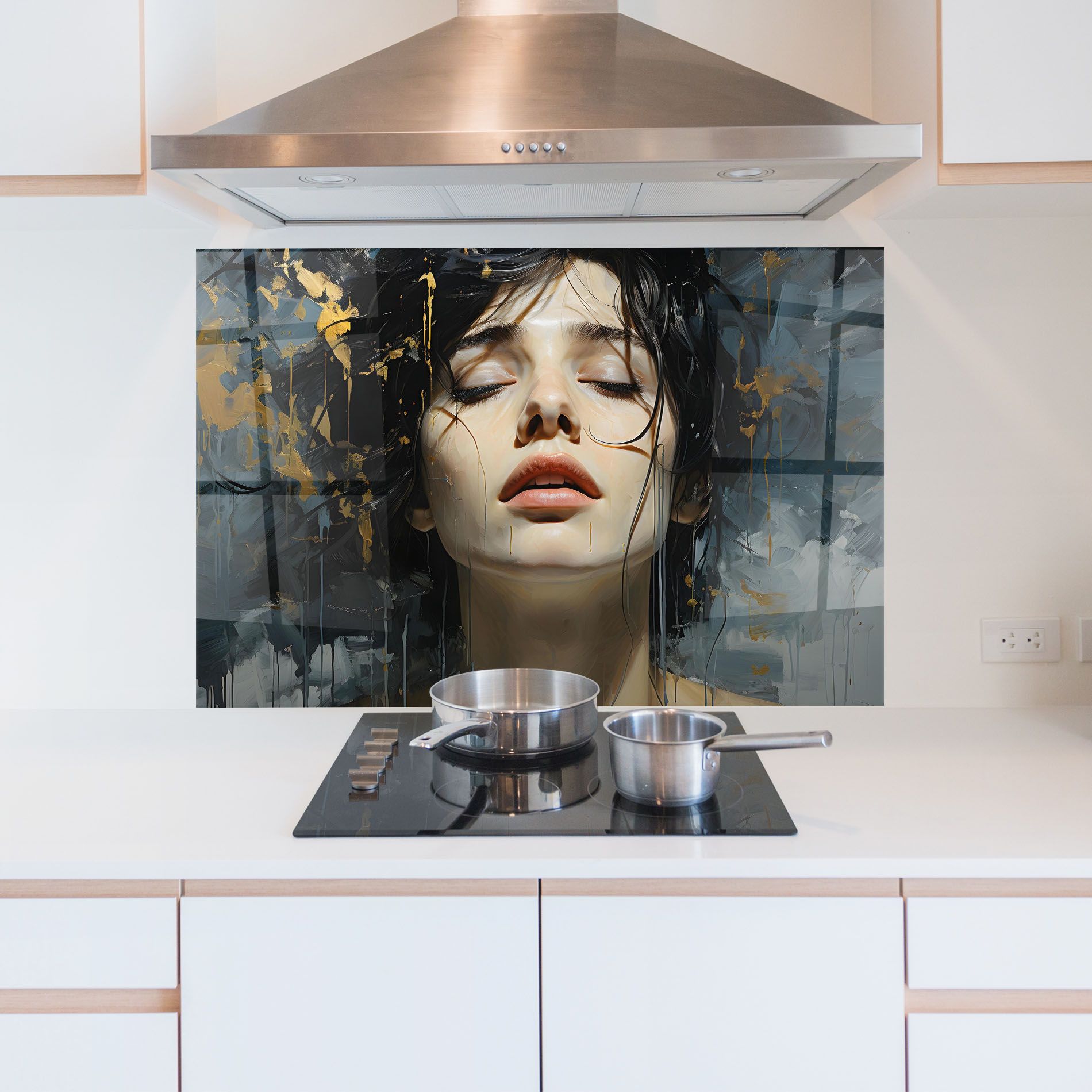 Closed Eyes Woman mockup 5