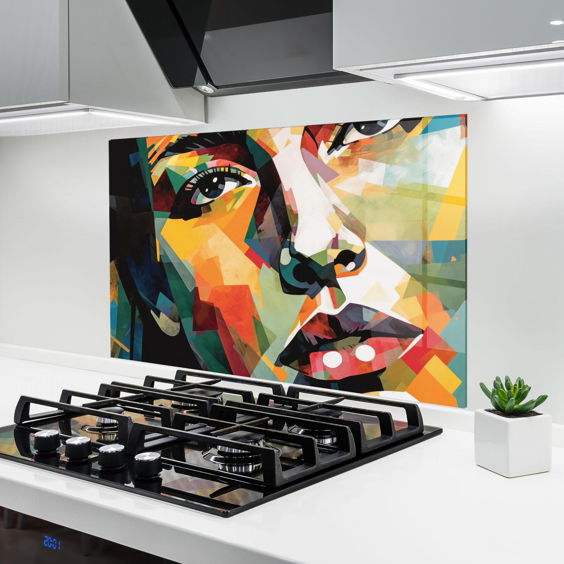 Konyhai üveg hátfal Neoexpressionism mockup 6