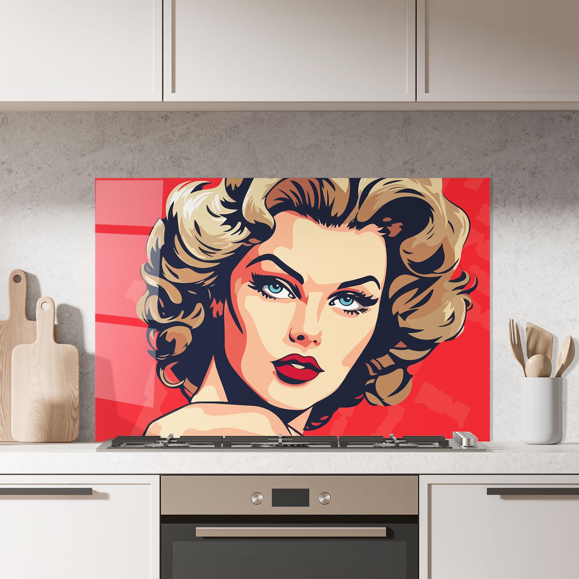 Konyhai üveg hátfal Blue Eyes Portrait mockup 7