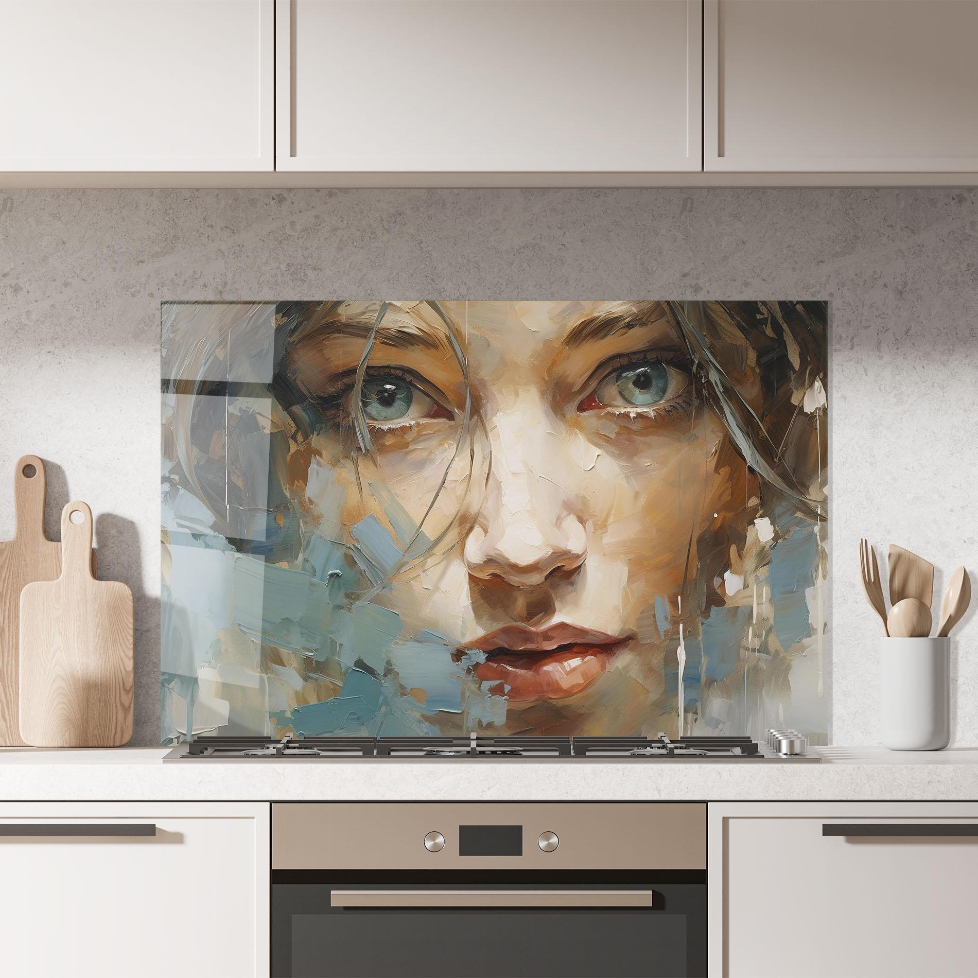 Konyhai üveg hátfal Expressive Portrait mockup 7
