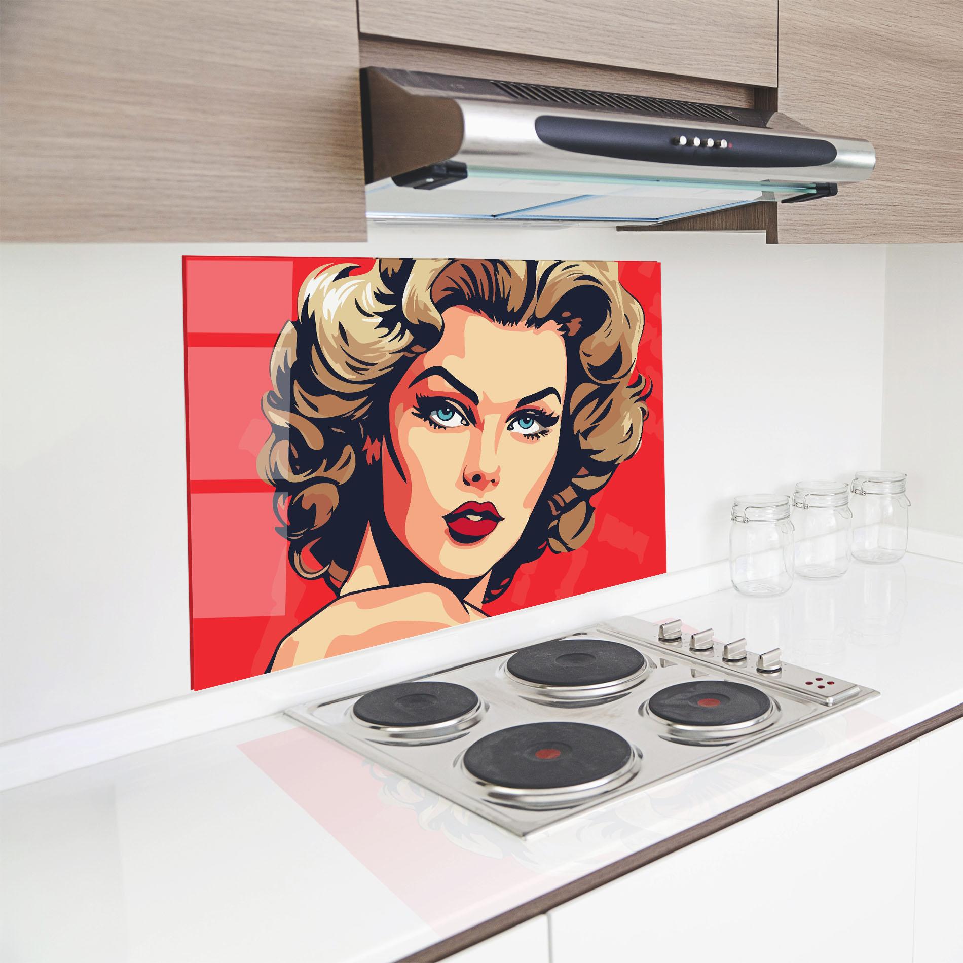 Konyhai üveg hátfal Blue Eyes Portrait mockup 8