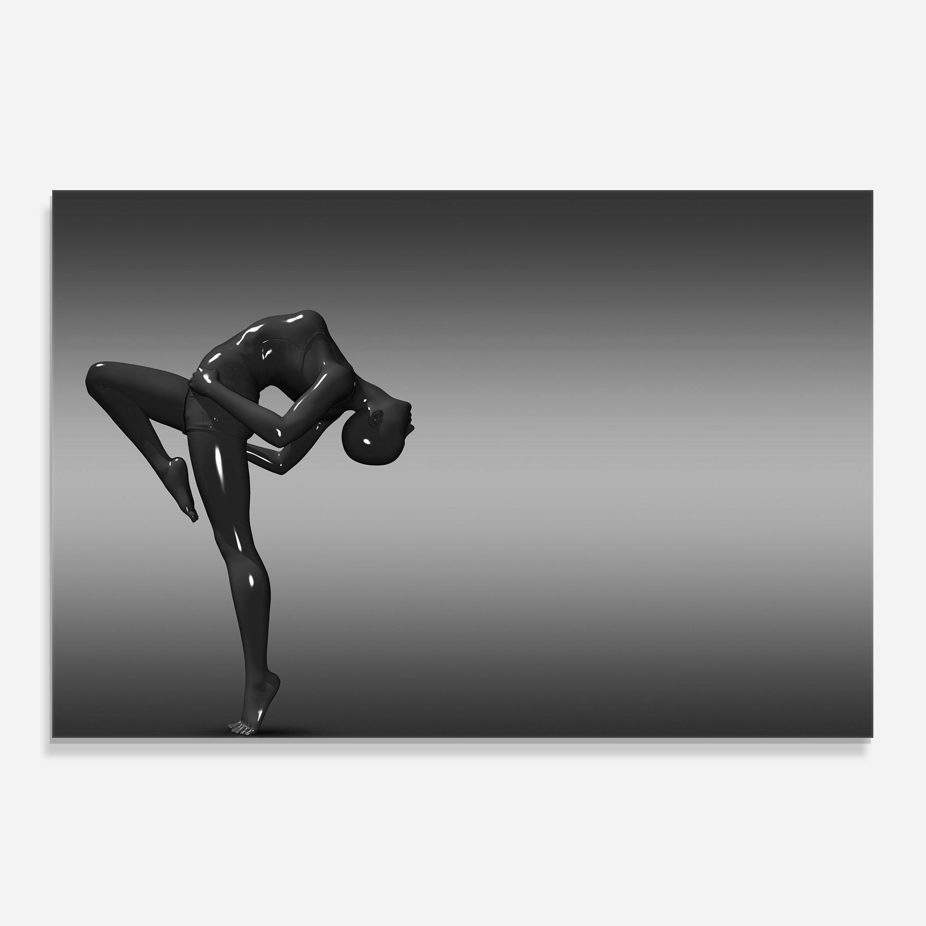 Konyhai üveg hátfal Black Glossy Female Dancer mockup 0