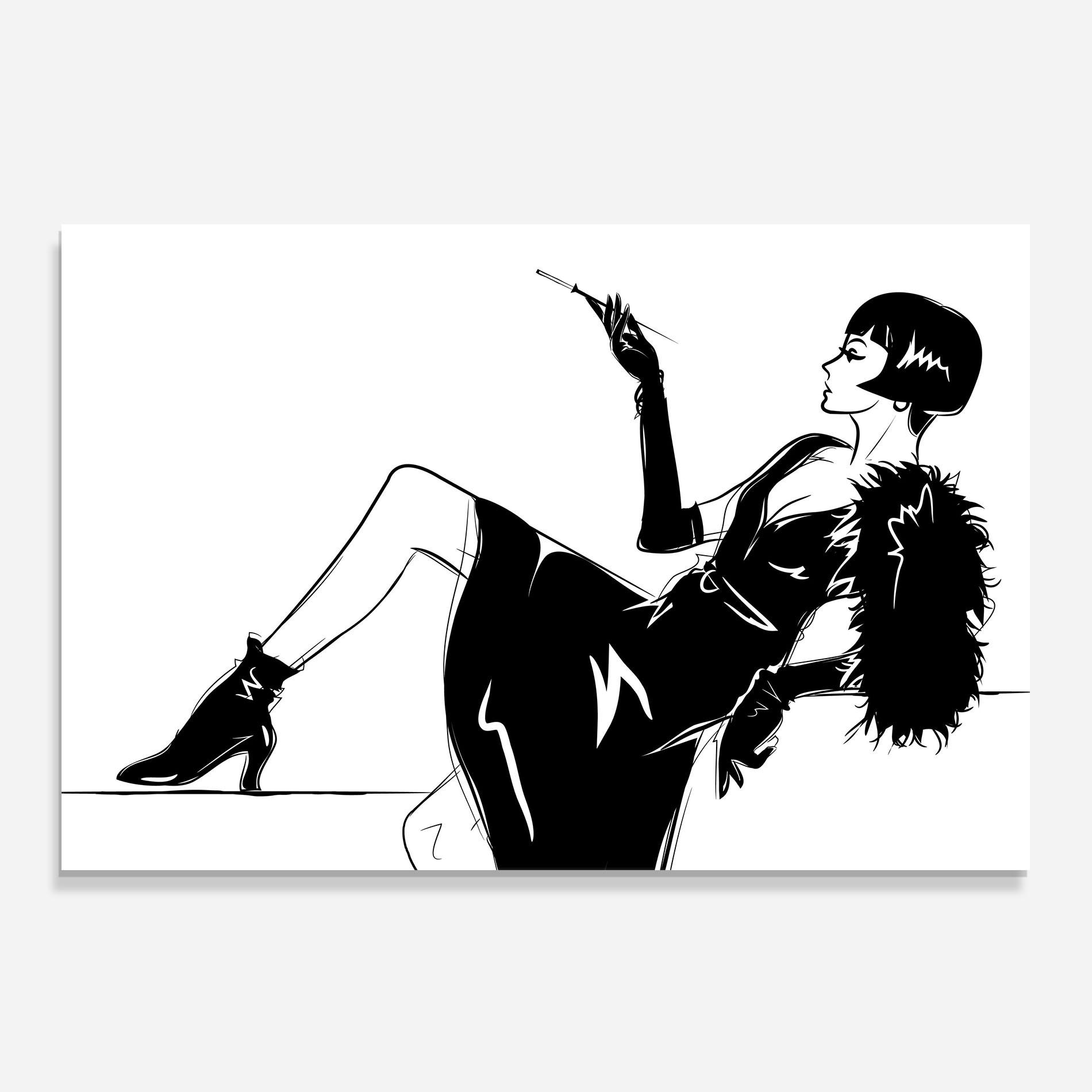 Konyhai üveg hátfal Fashion Shilouette mockup 0