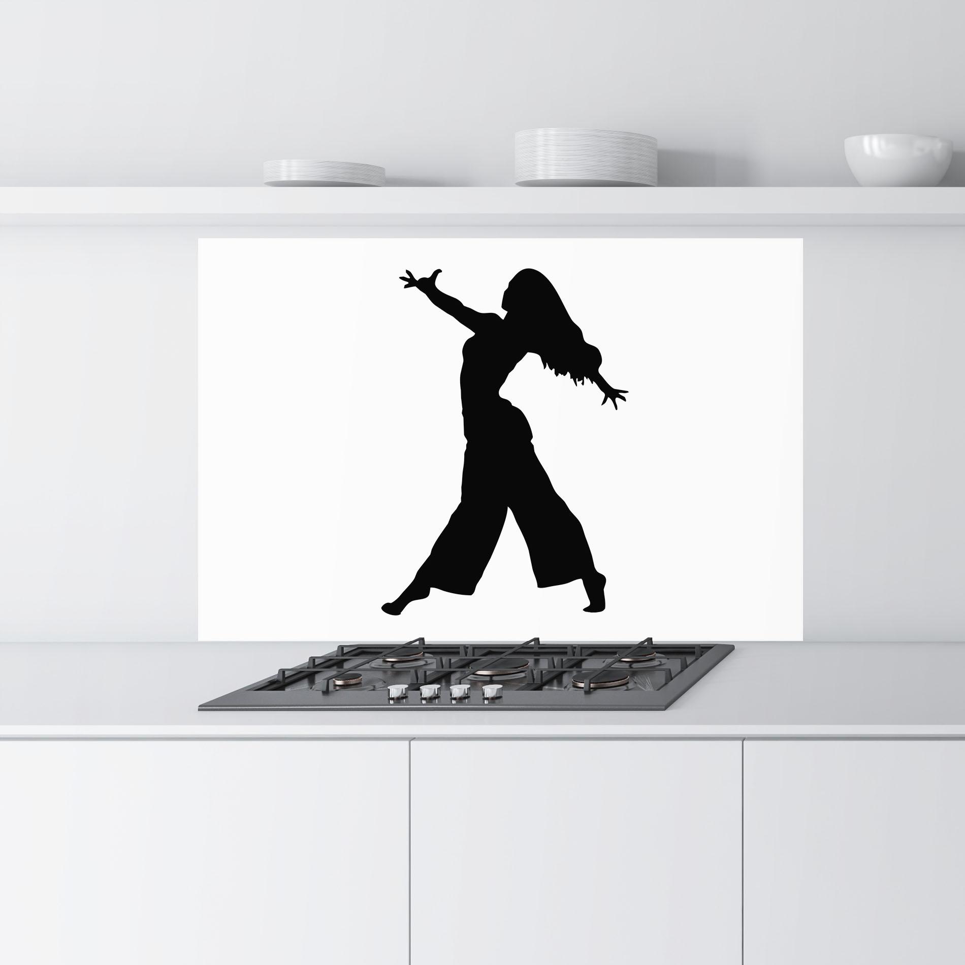 Konyhai üveg hátfal Dance Silhouette mockup 9