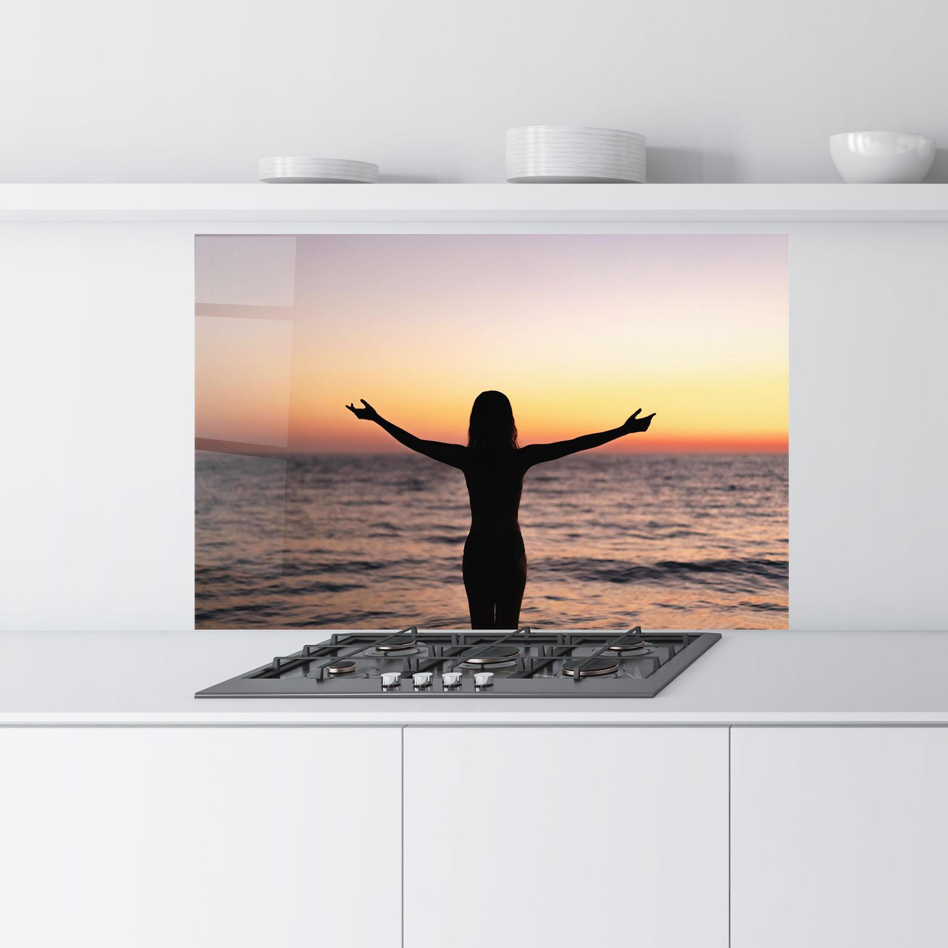 Konyhai üveg hátfal Feeling Freedom mockup 9