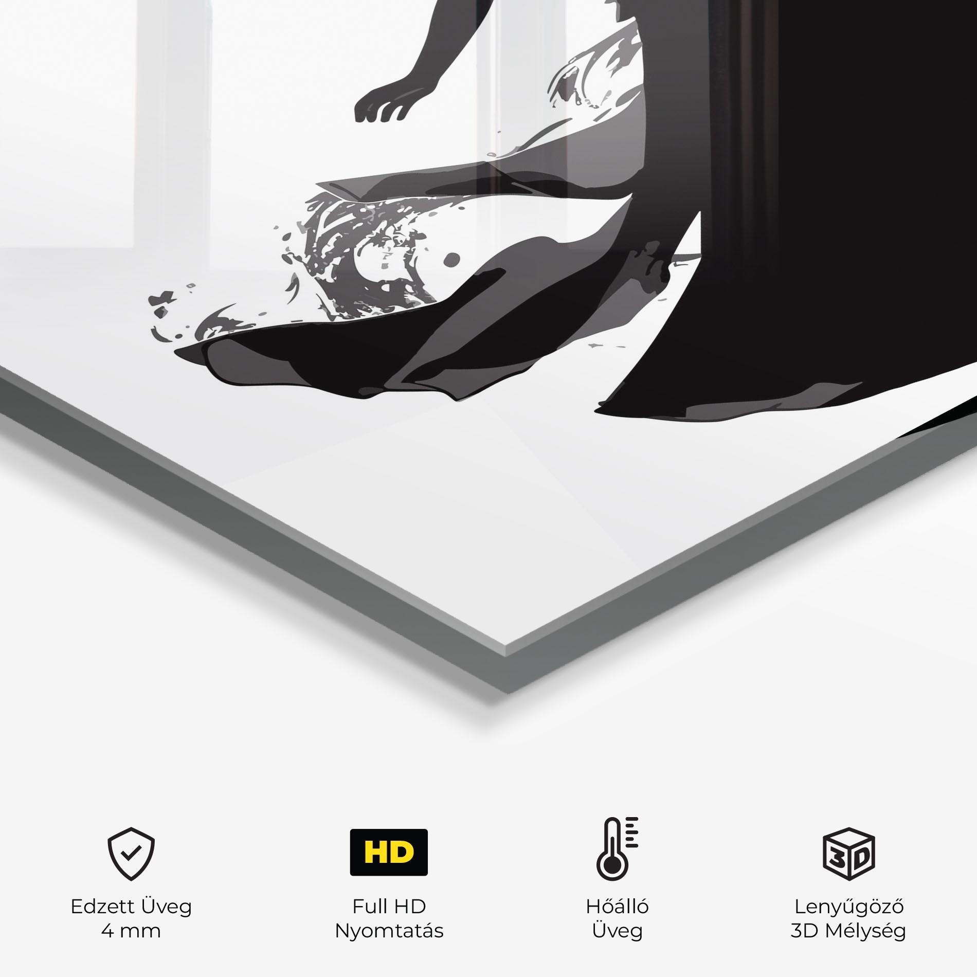 Konyhai üveg hátfal Dress Jump mockup 2