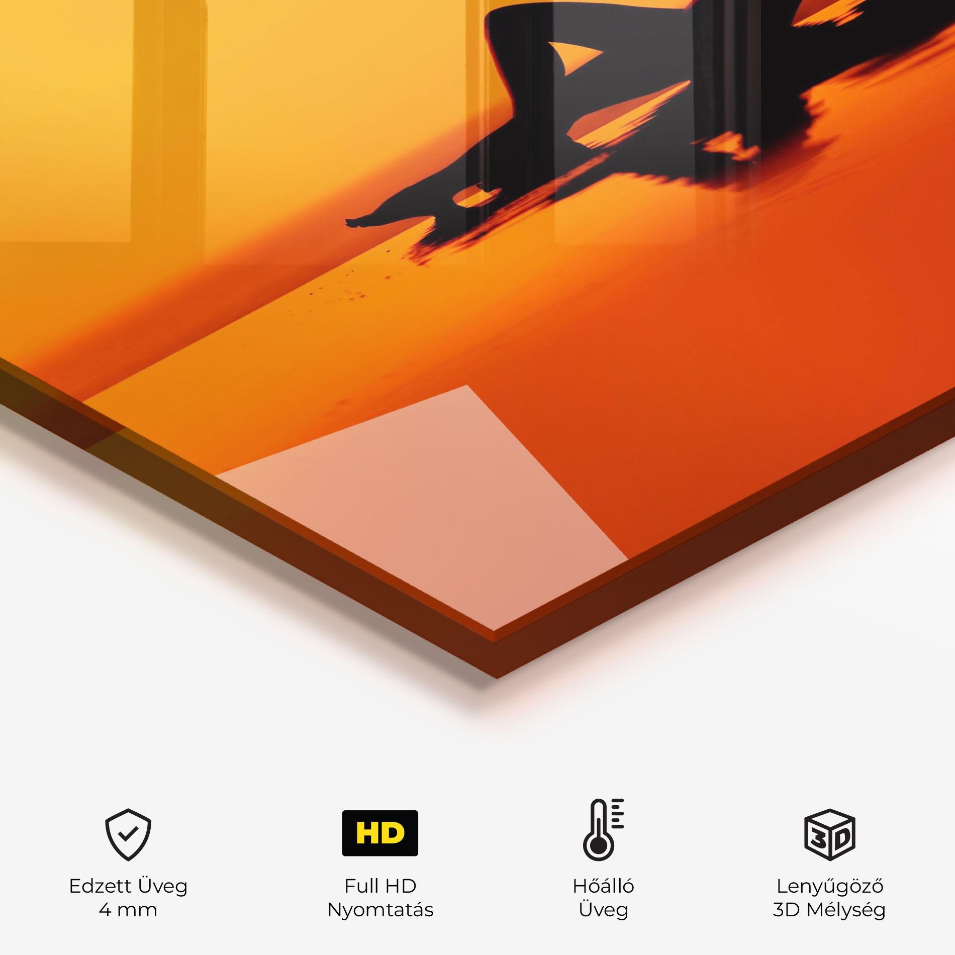 Konyhai üveg hátfal Pool Sunset mockup 2