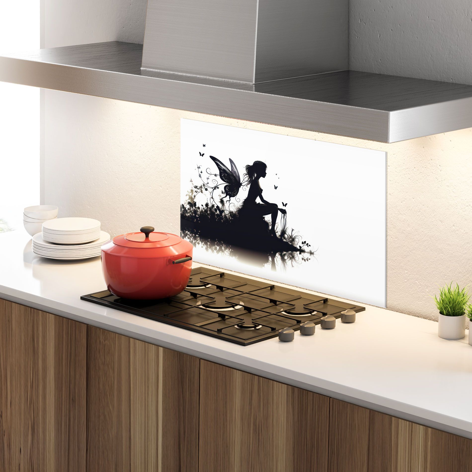 Butterfly Woman Shilouette mockup 4