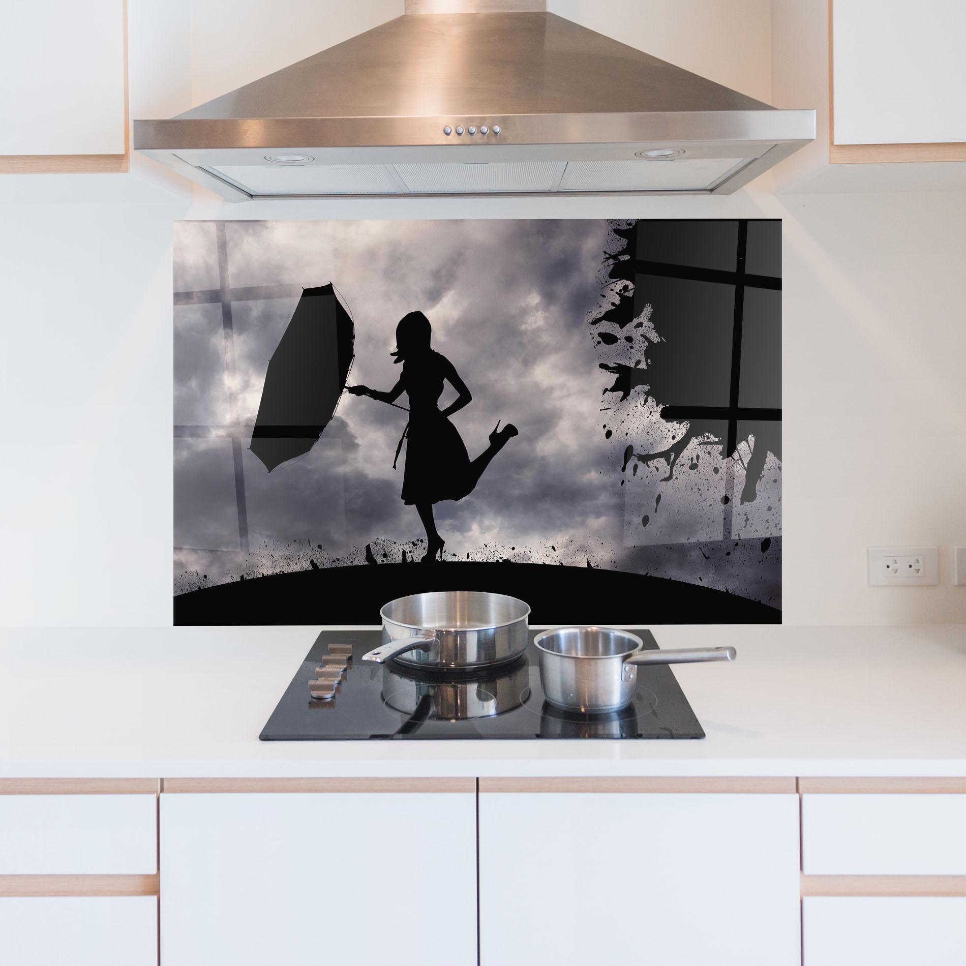 Konyhai üveg hátfal Stormy Day mockup 5