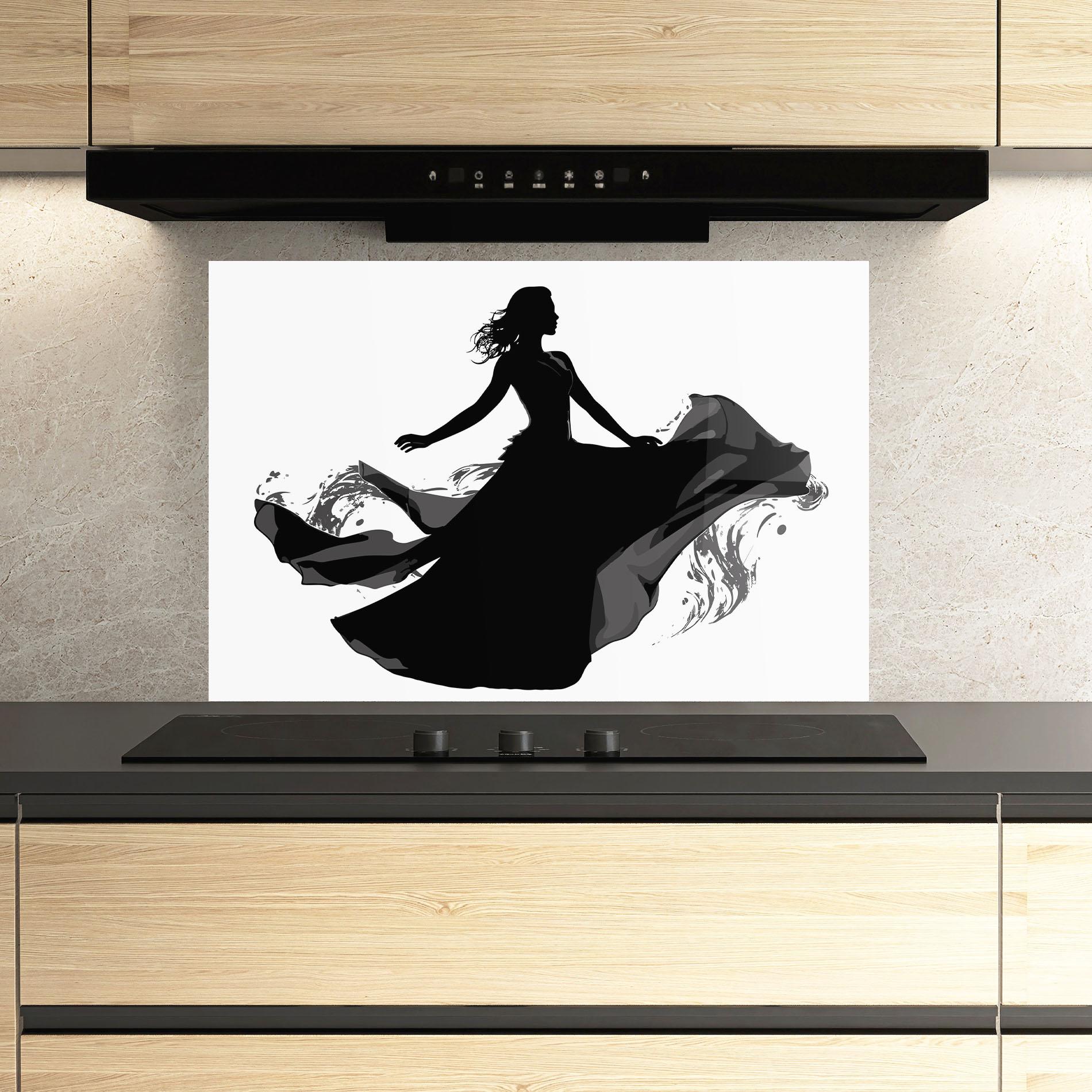 Konyhai üveg hátfal Dress Jump mockup 3