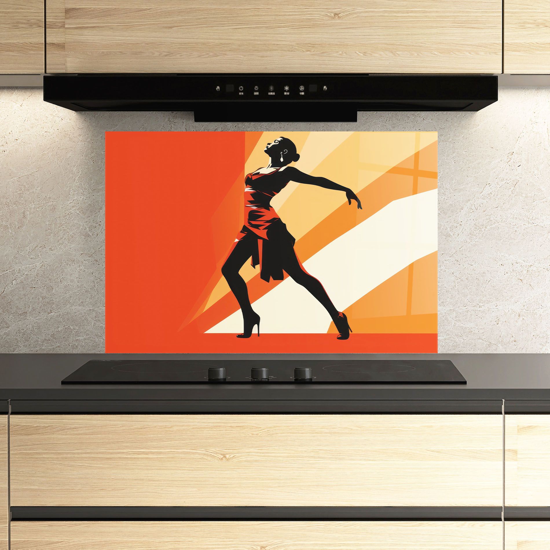 Red Dress Shilouette mockup 3