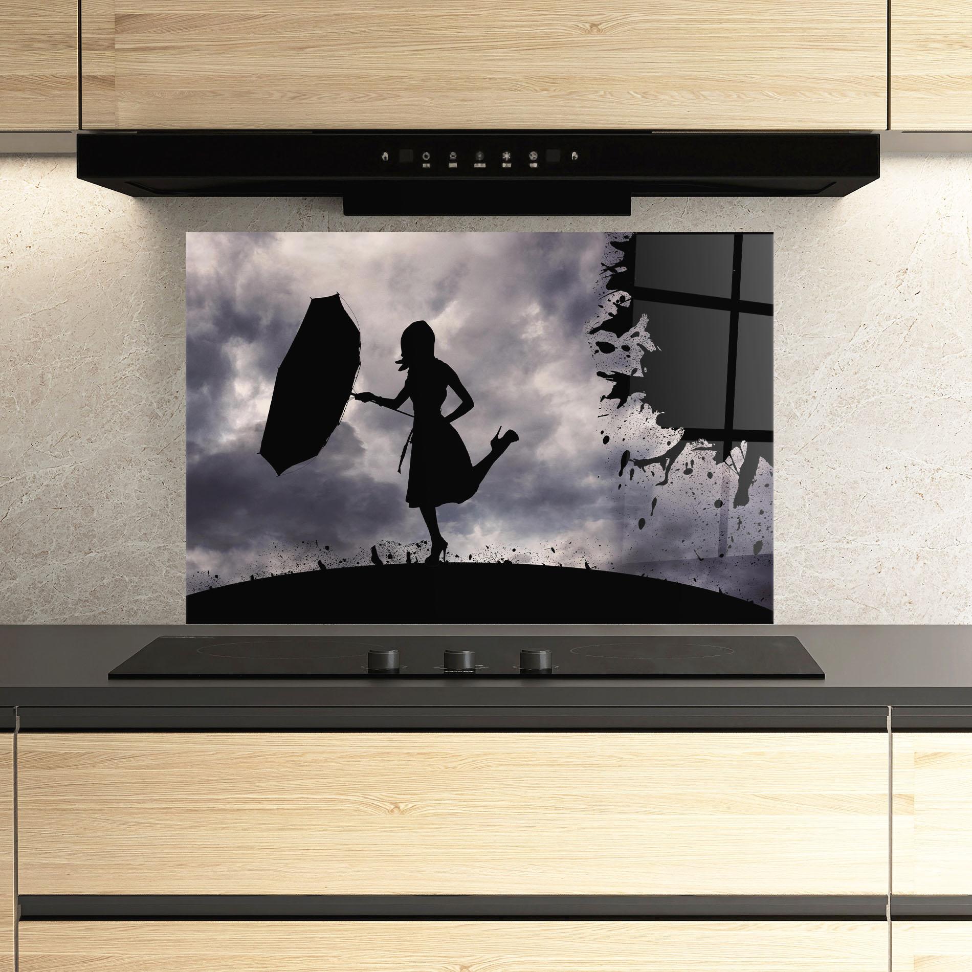 Konyhai üveg hátfal Stormy Day mockup 3