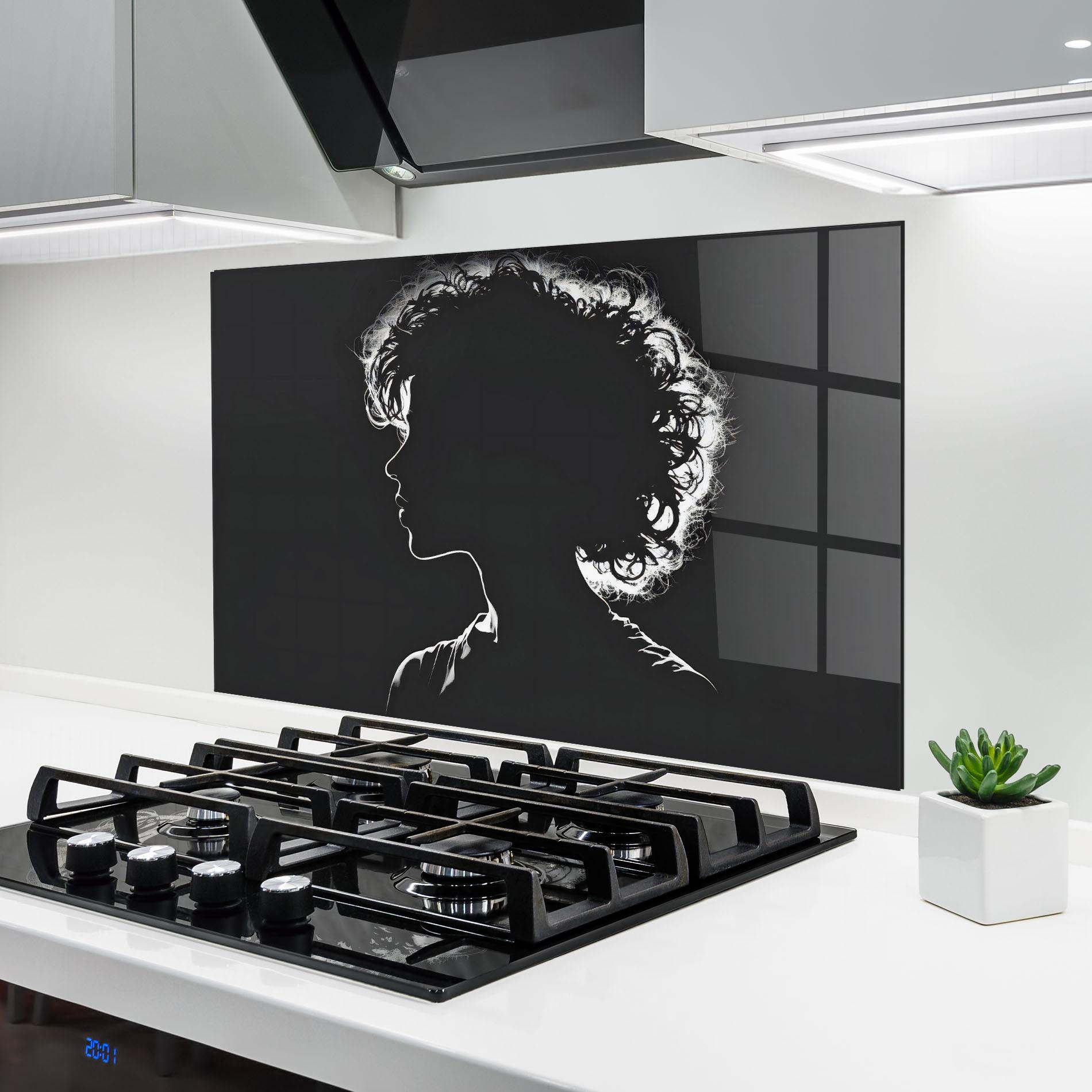 Konyhai üveg hátfal Digital Silhouette mockup 6