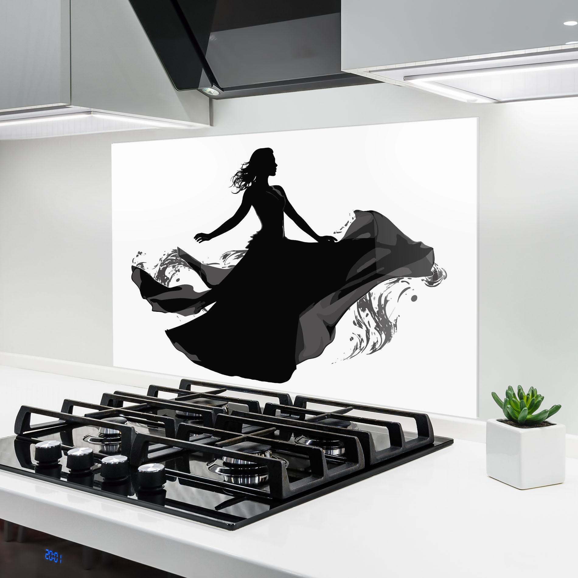 Konyhai üveg hátfal Dress Jump mockup 6