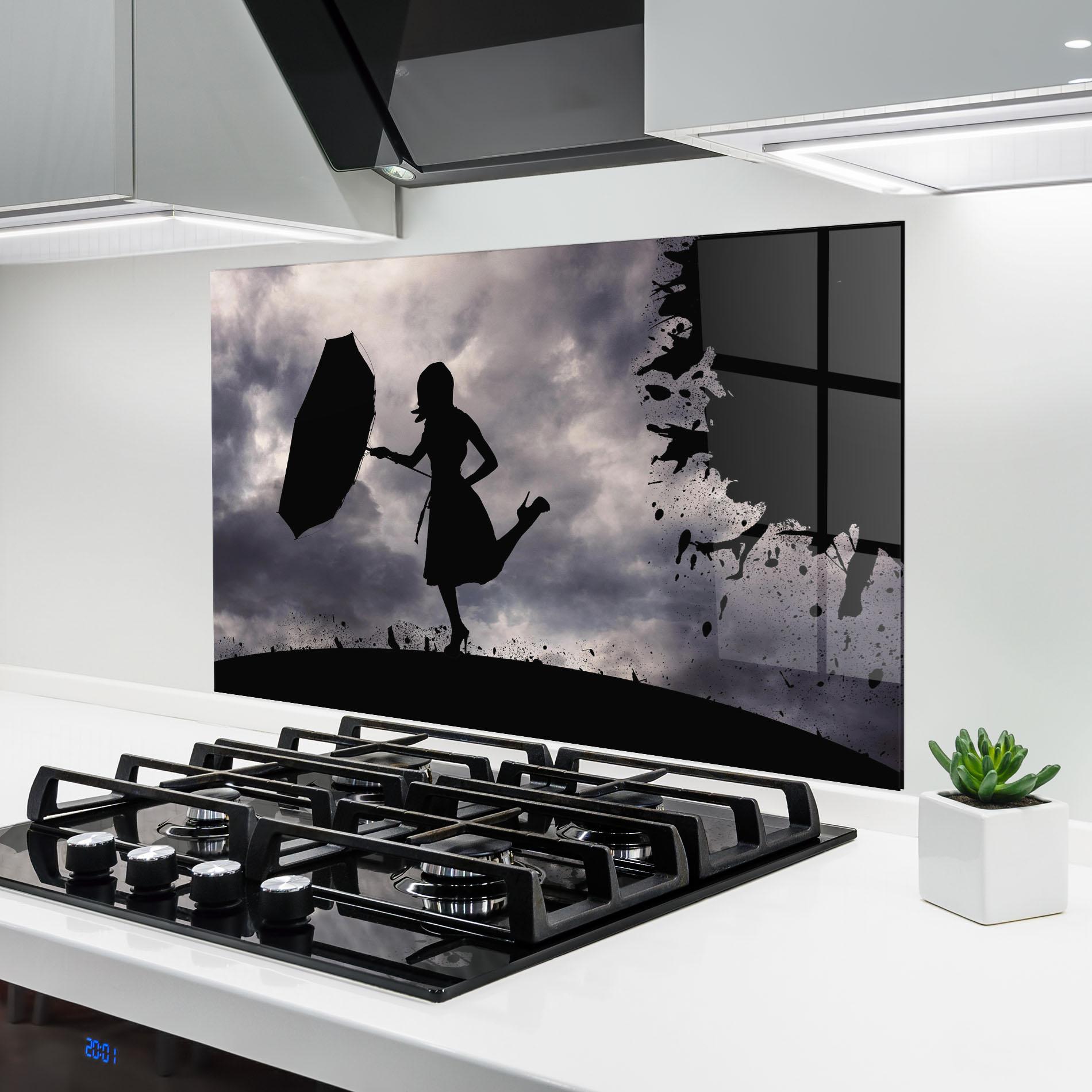 Konyhai üveg hátfal Stormy Day mockup 6
